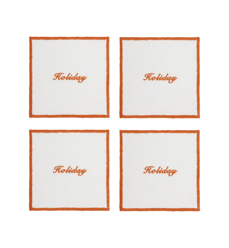 HOLIDAY COASTER SET OF 4