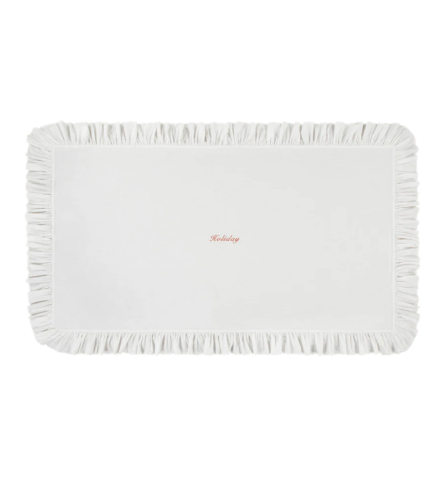 HOLIDAY RUFFLE TABLECLOTH