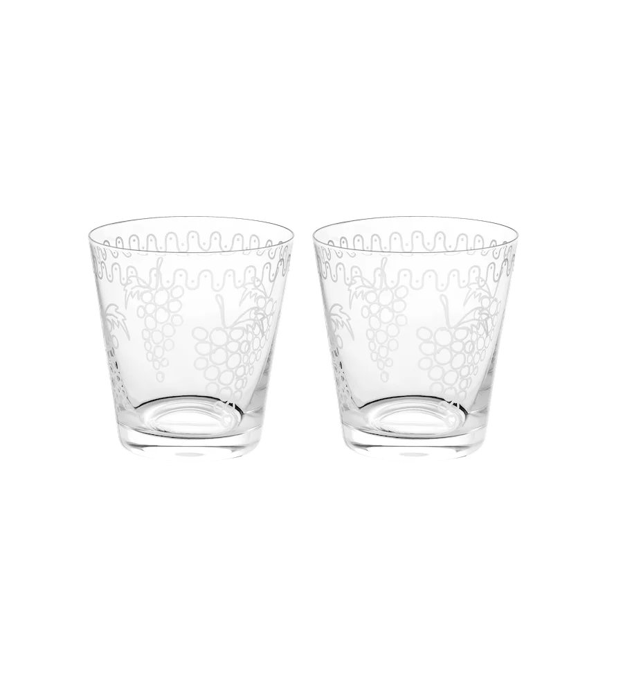 GRAPEVINE WATER GLASS SET OF 2