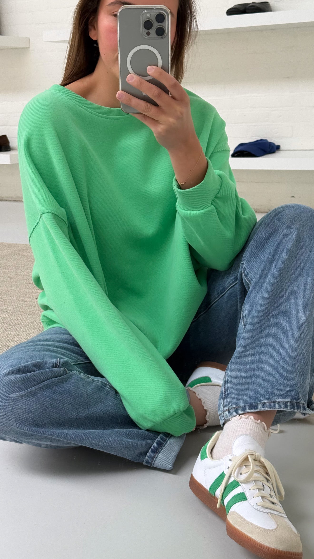 ESSENTIAL OVERSIZED SWEATER MINT GREEN