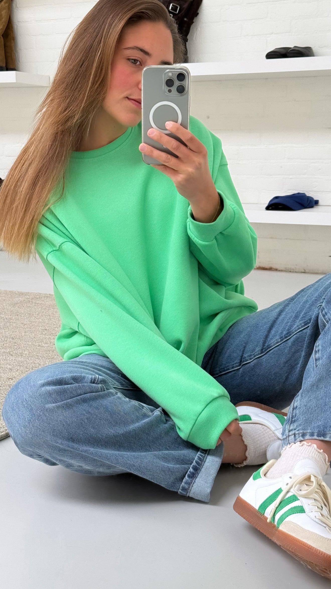 ESSENTIAL OVERSIZED SWEATER MINT GREEN
