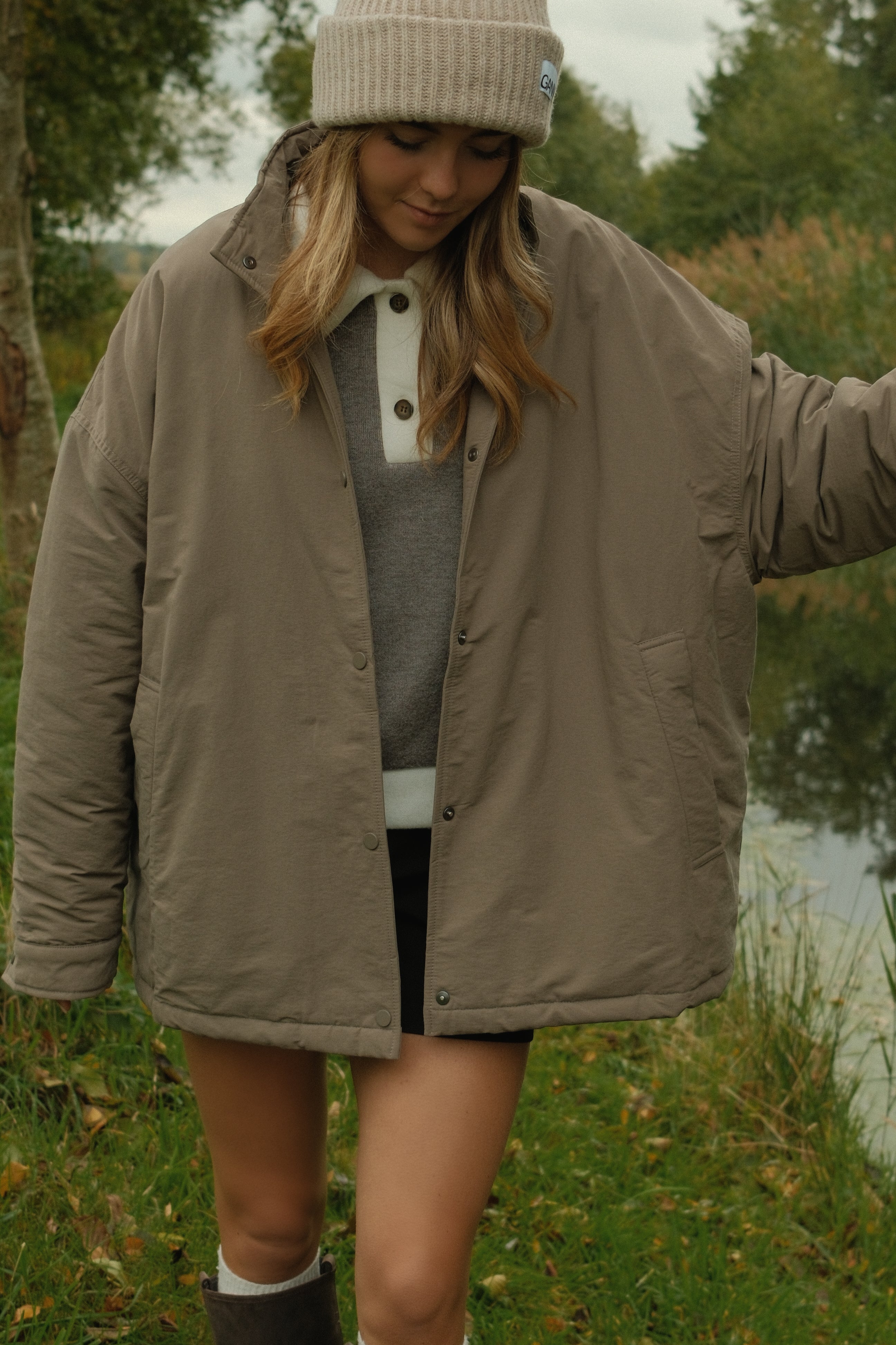 CLUBHOUSE POLO OFFWHITE/TAUPE