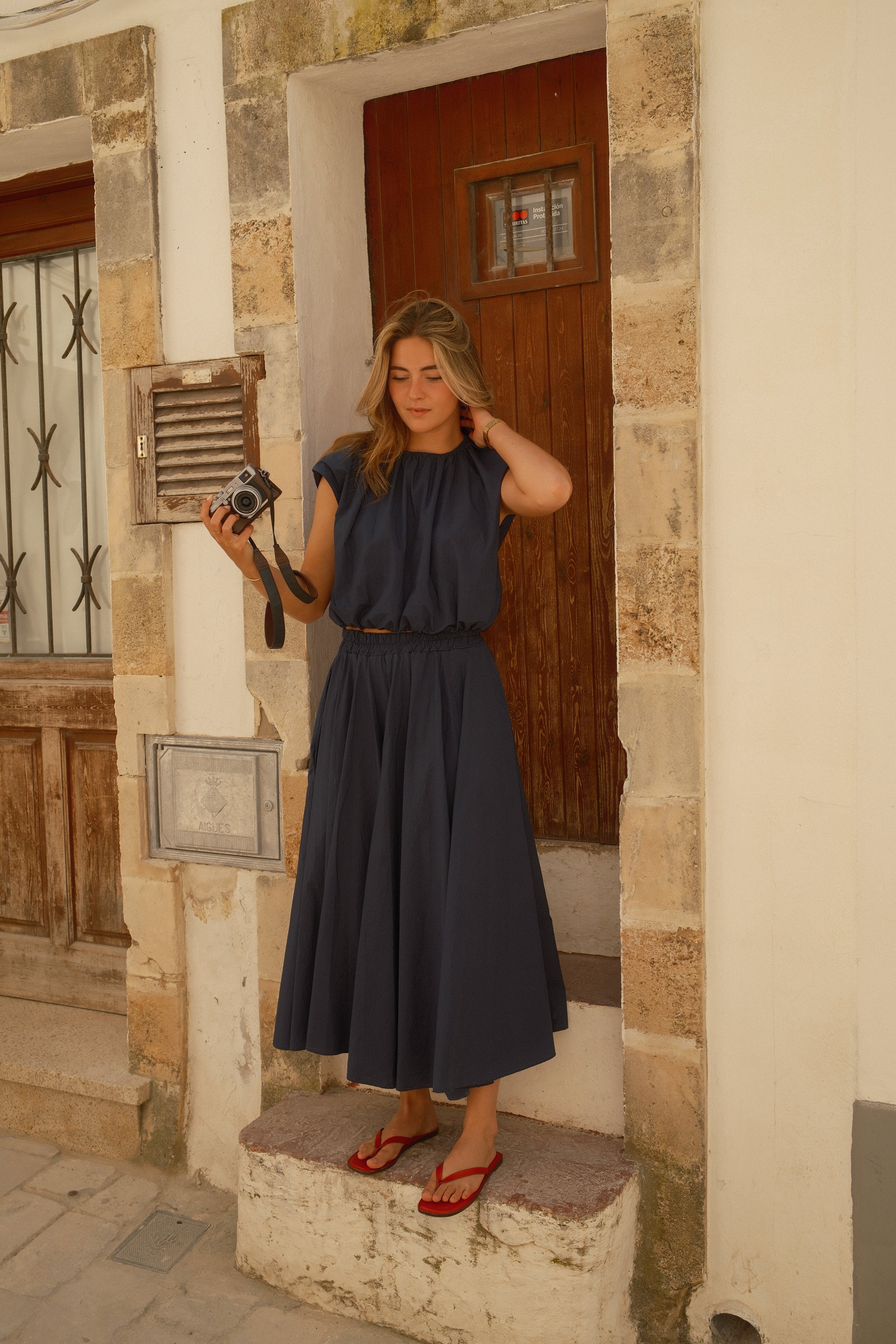COTTON JUNE SKIRT NAVY