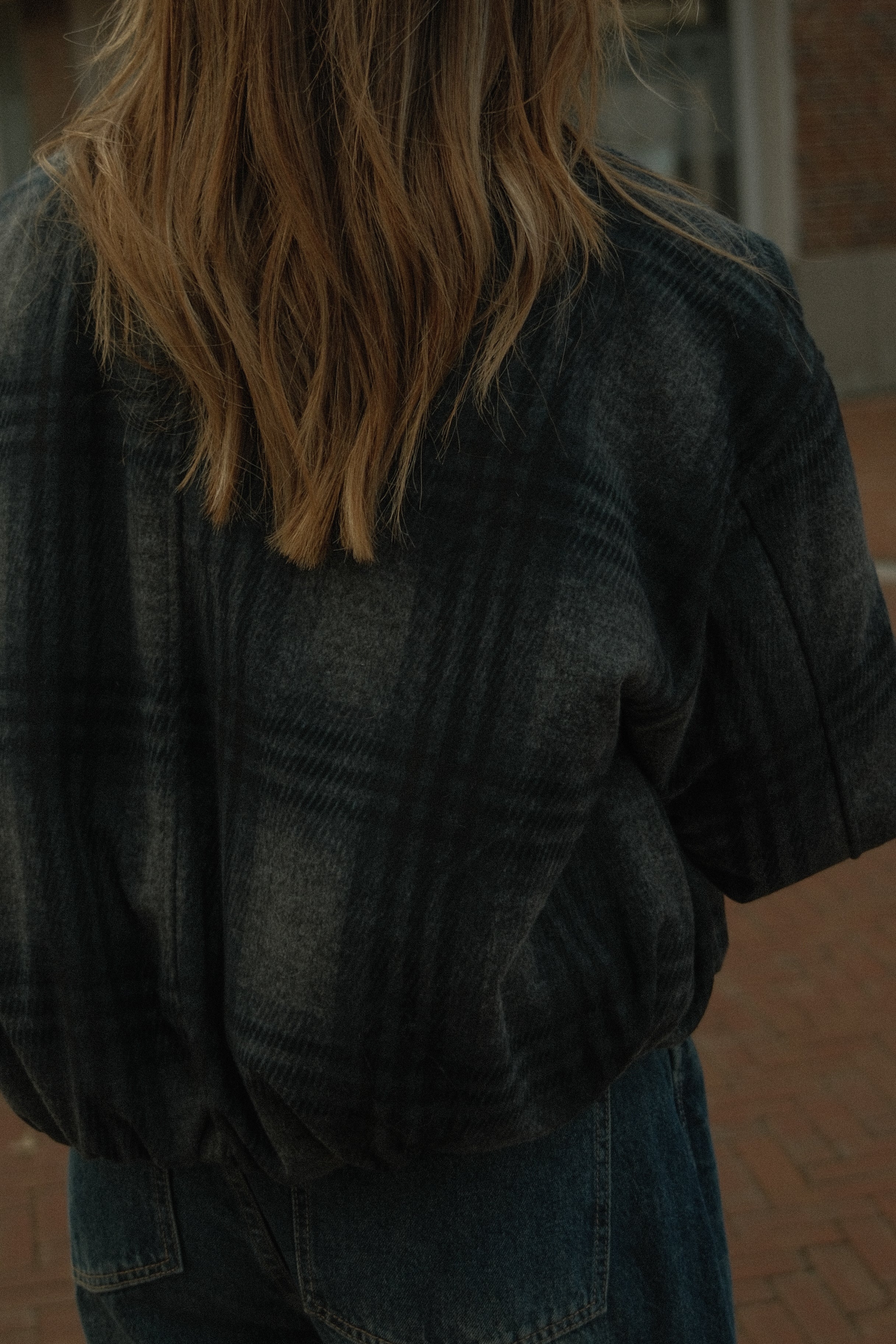 BOMBER CHECKED GREY/NAVY