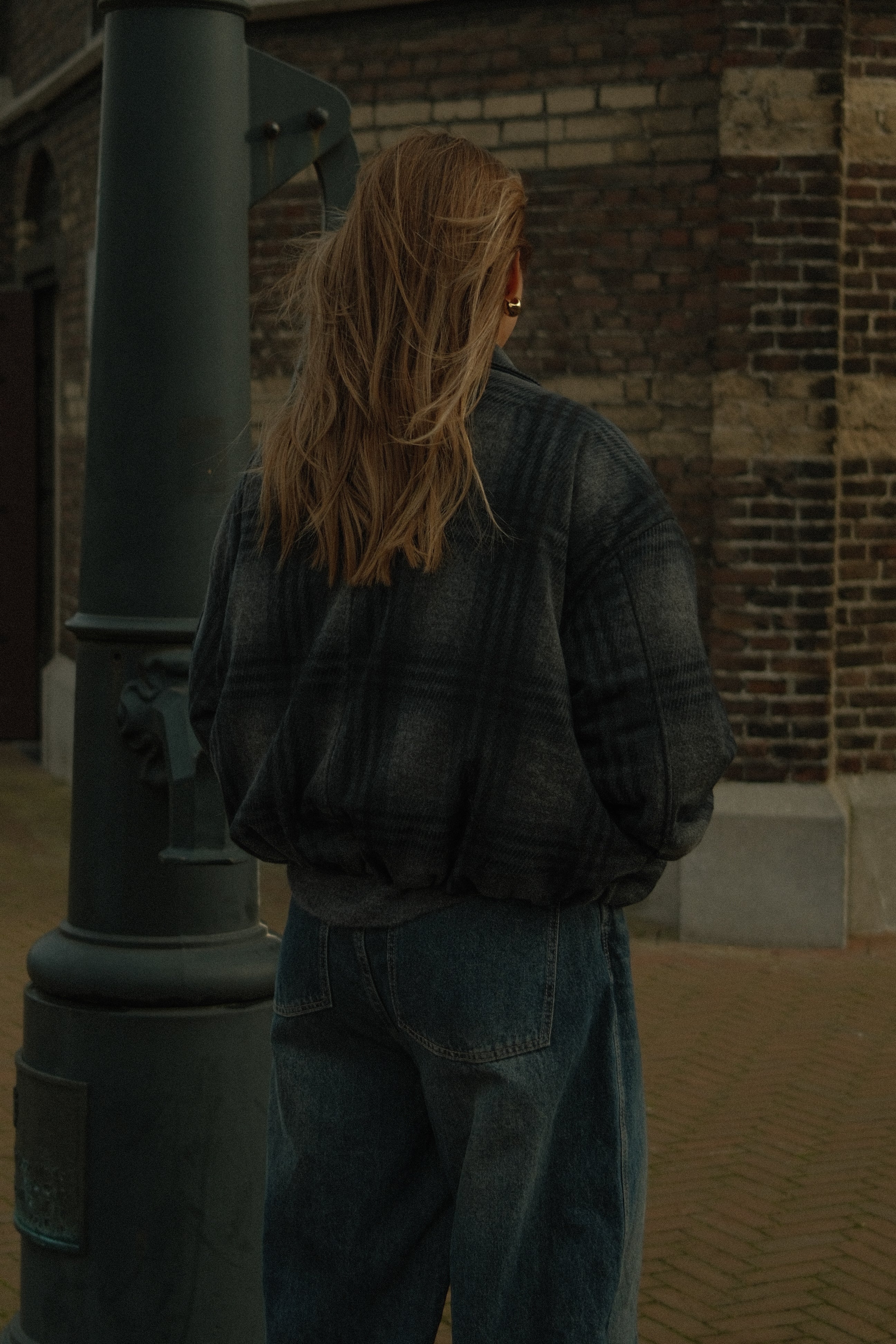 BOMBER CHECKED GREY/NAVY