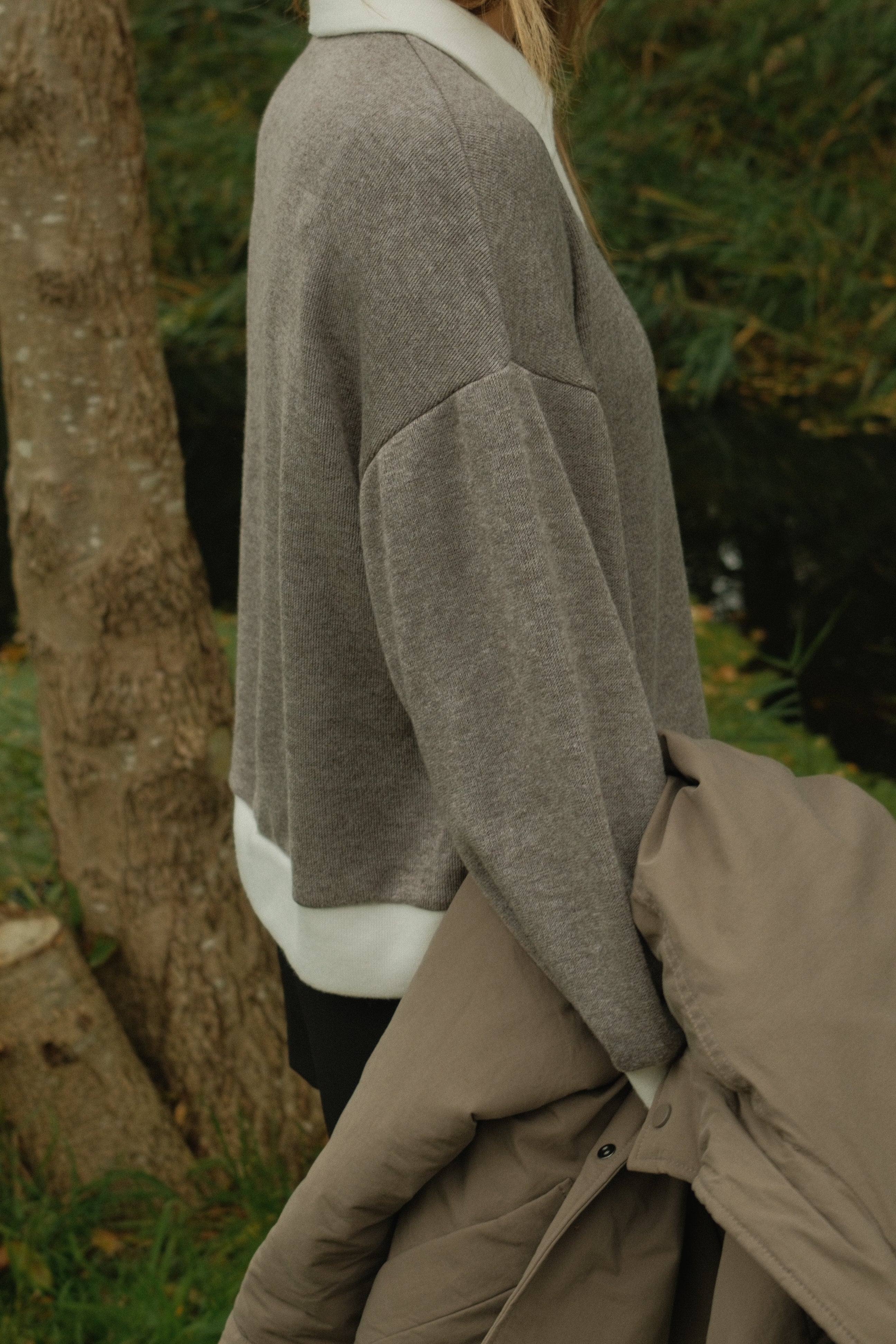 CLUBHOUSE POLO OFFWHITE/TAUPE