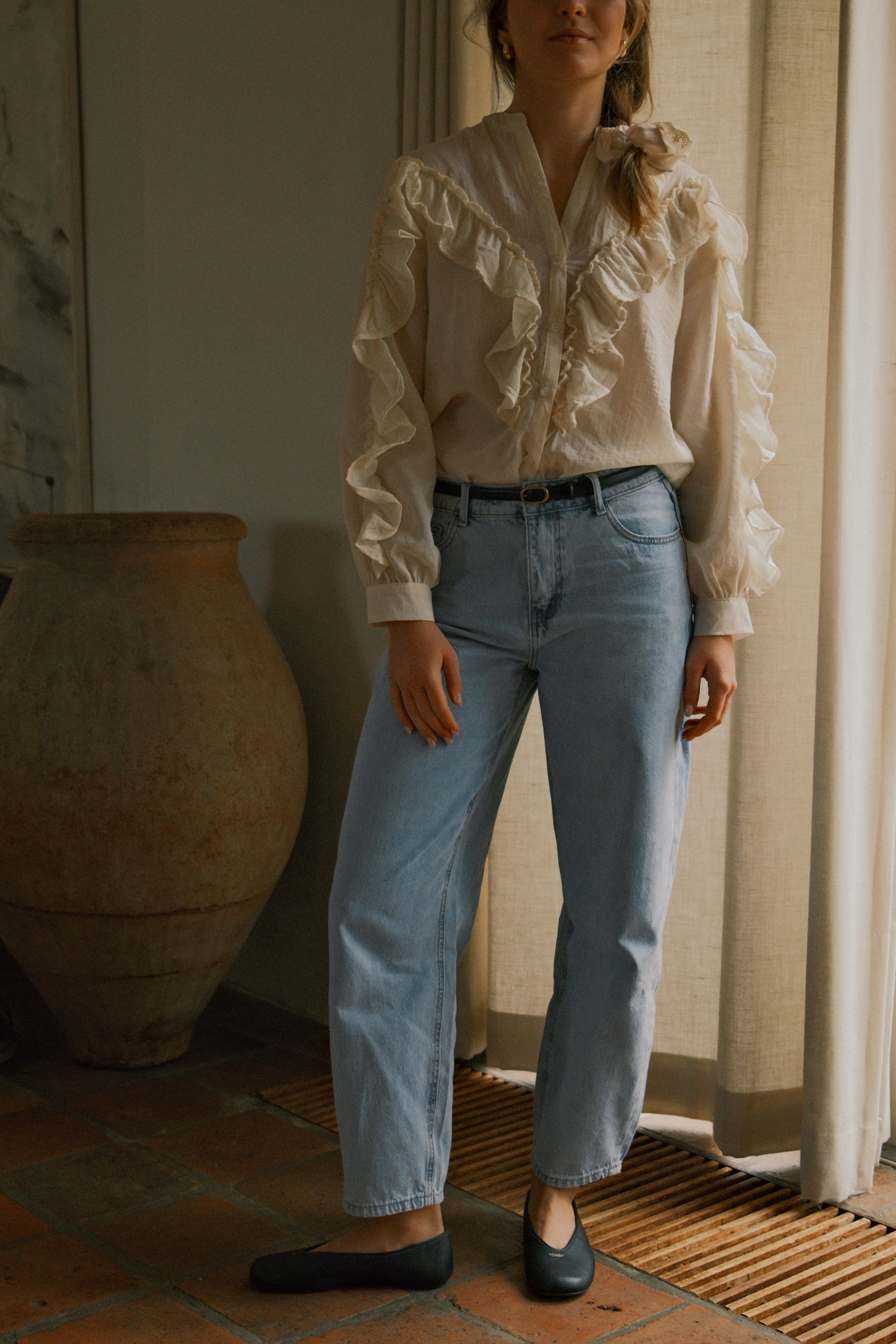 AMÉLIE MID WAIST BARREL JEANS