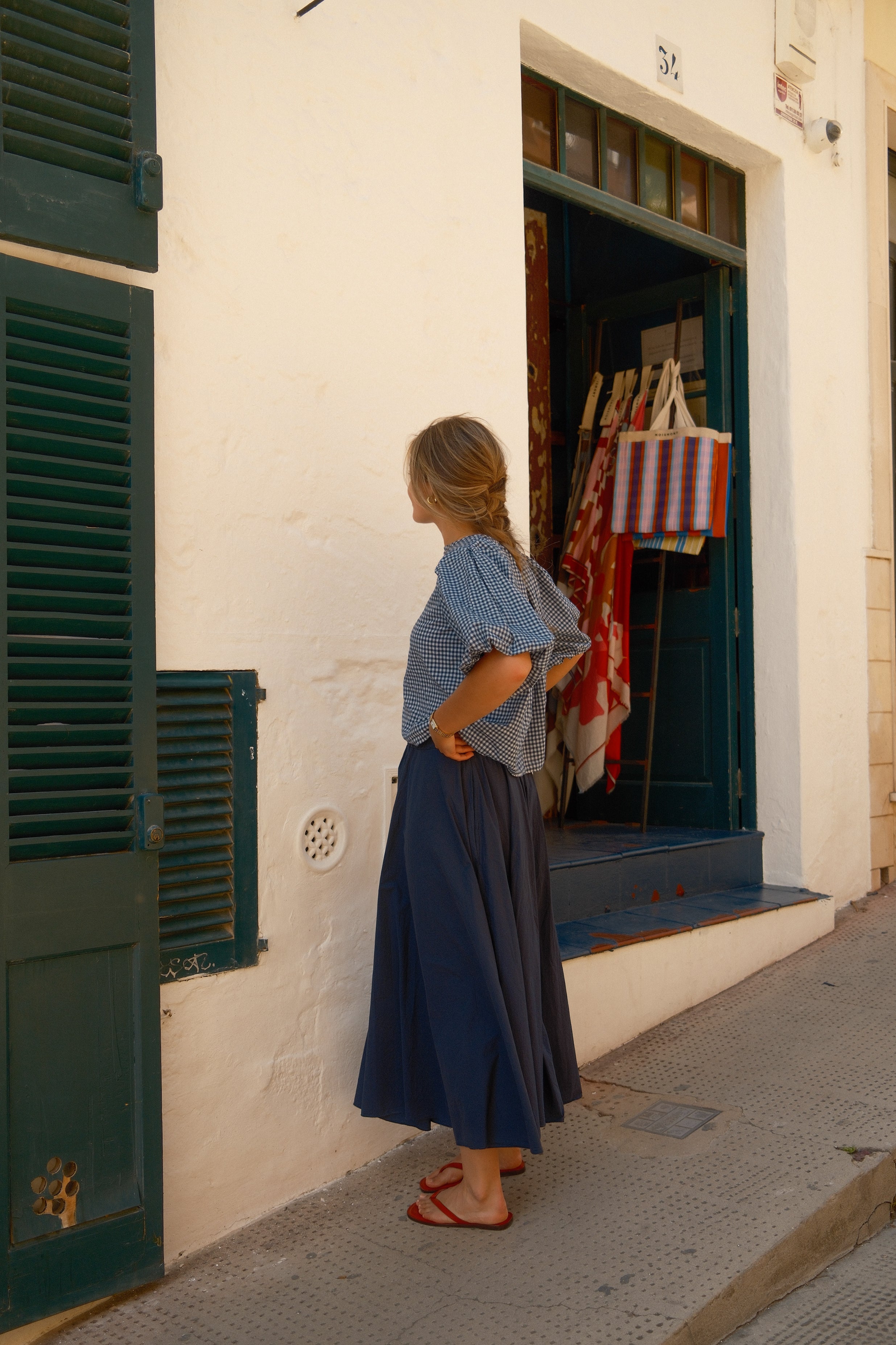 ROSIE BALLOON TOP NAVY