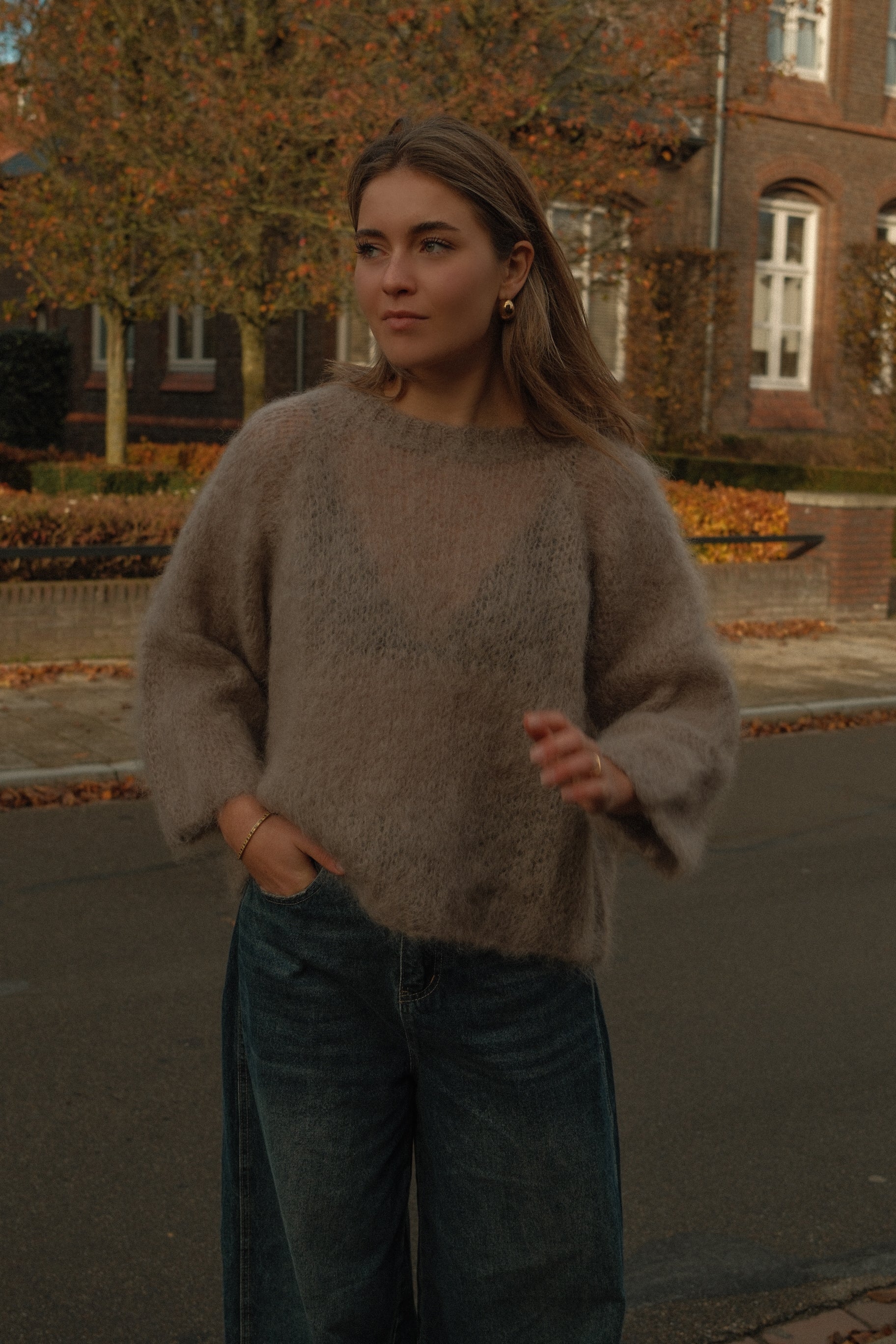 THE MOHAIR CLOUD KNIT TAUPE