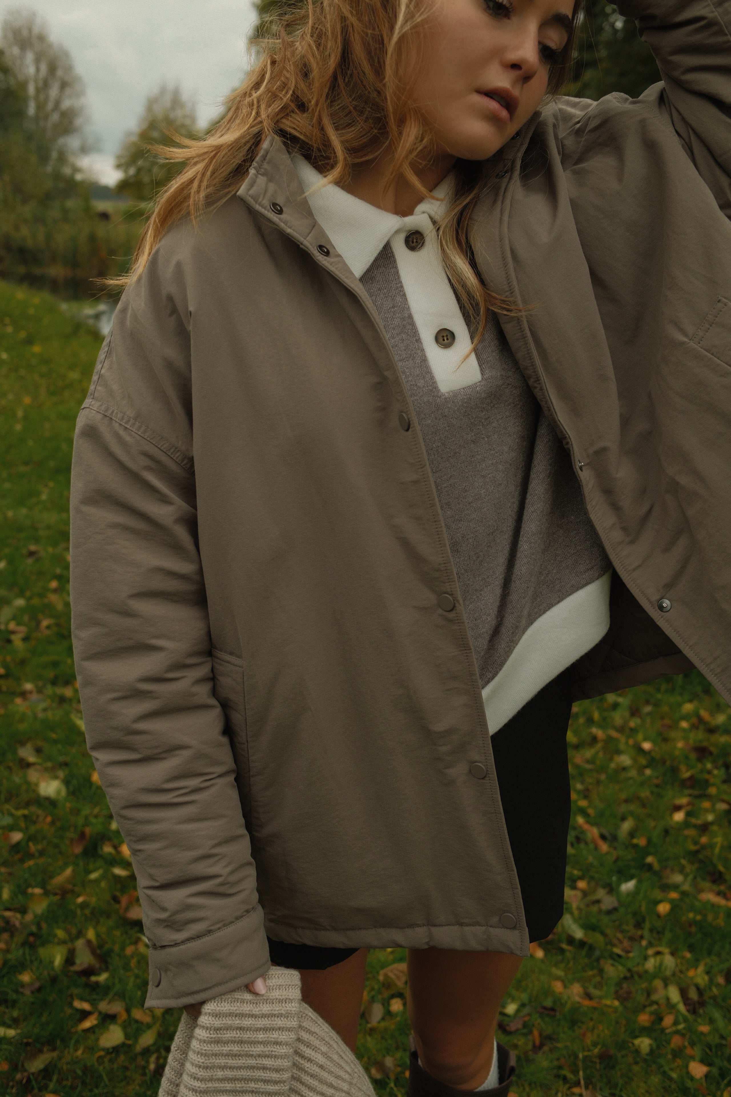 CLUBHOUSE POLO OFFWHITE/TAUPE