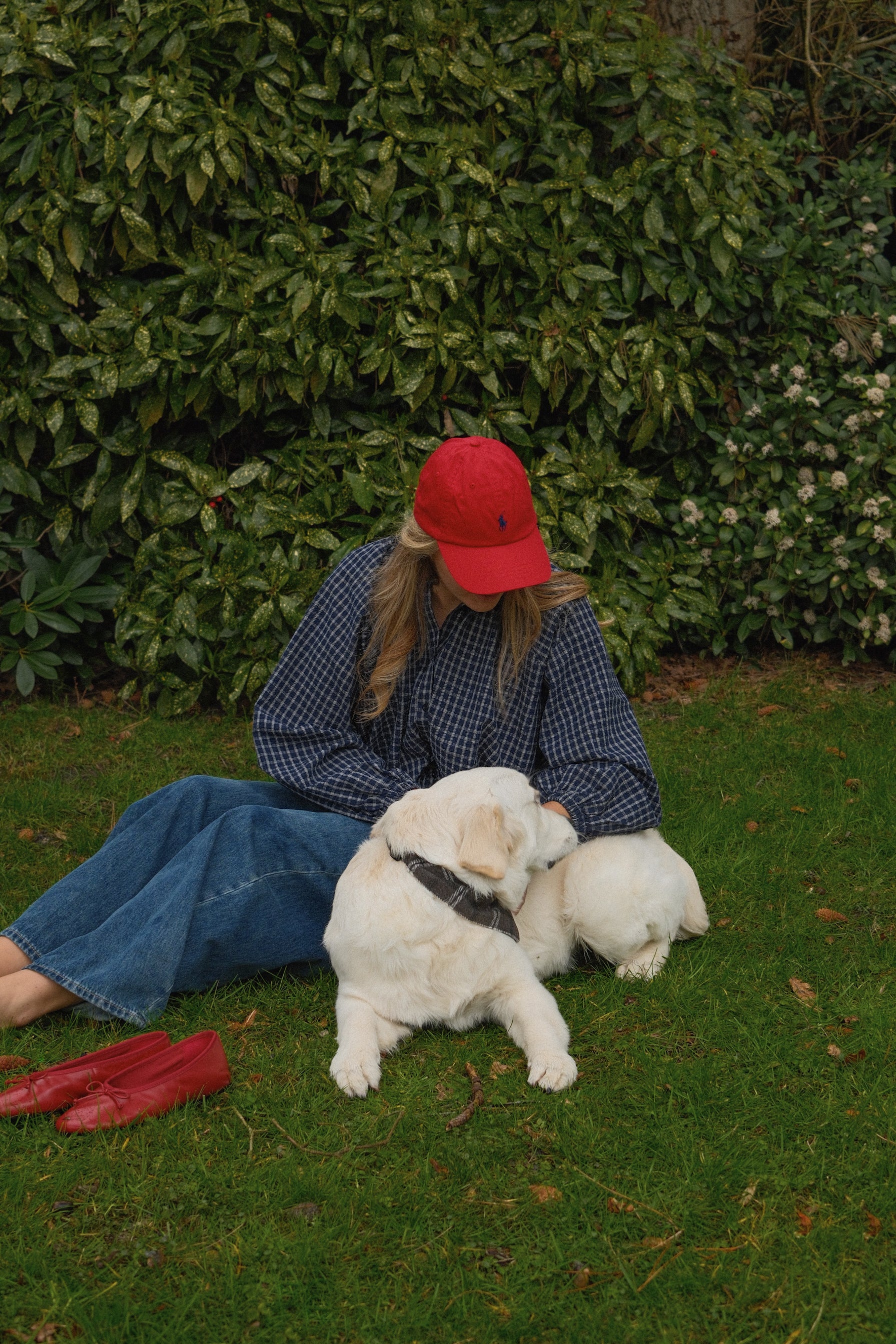 AMÉLIE CHECKED BLOUSE NAVY