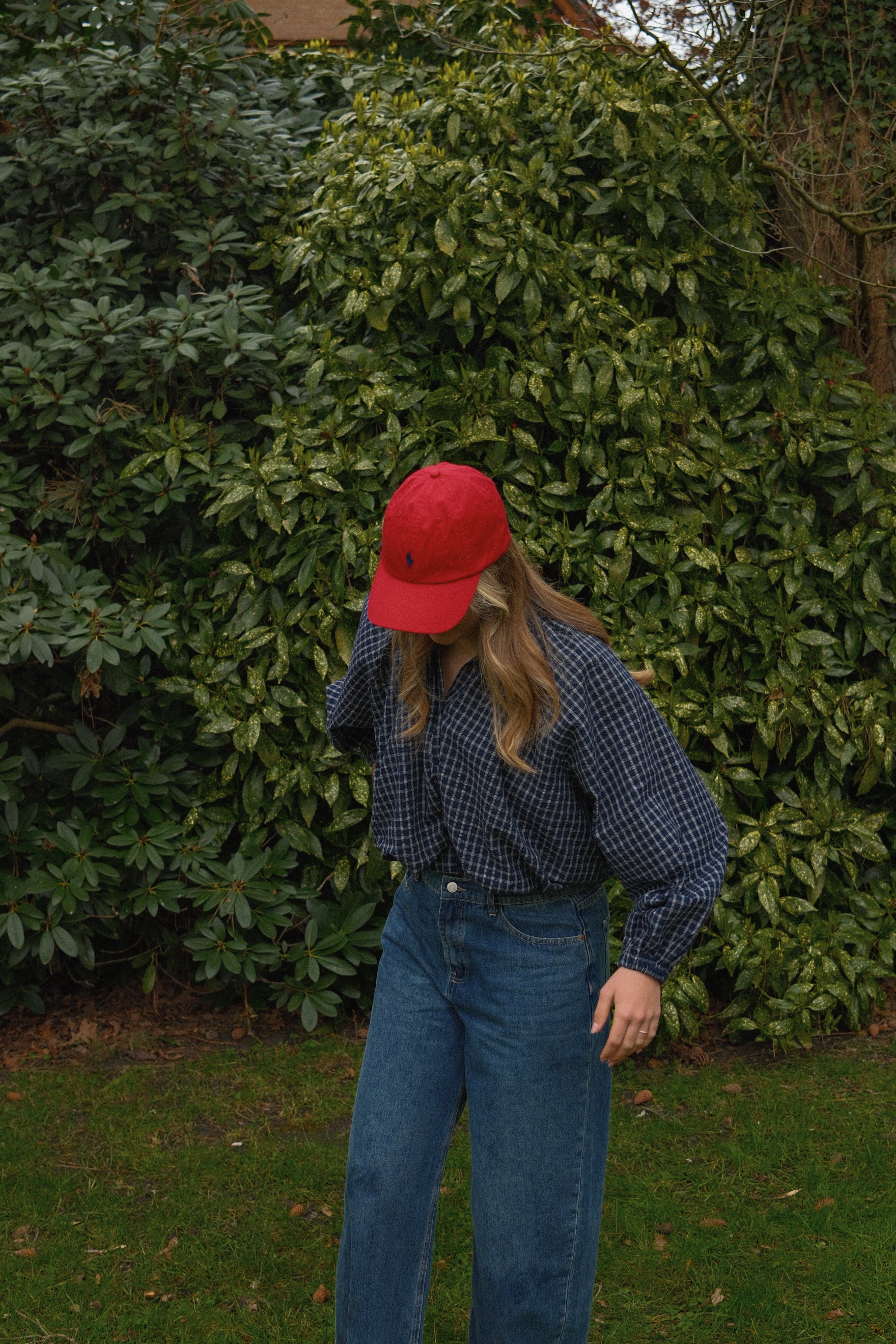 AMÉLIE CHECKED BLOUSE NAVY