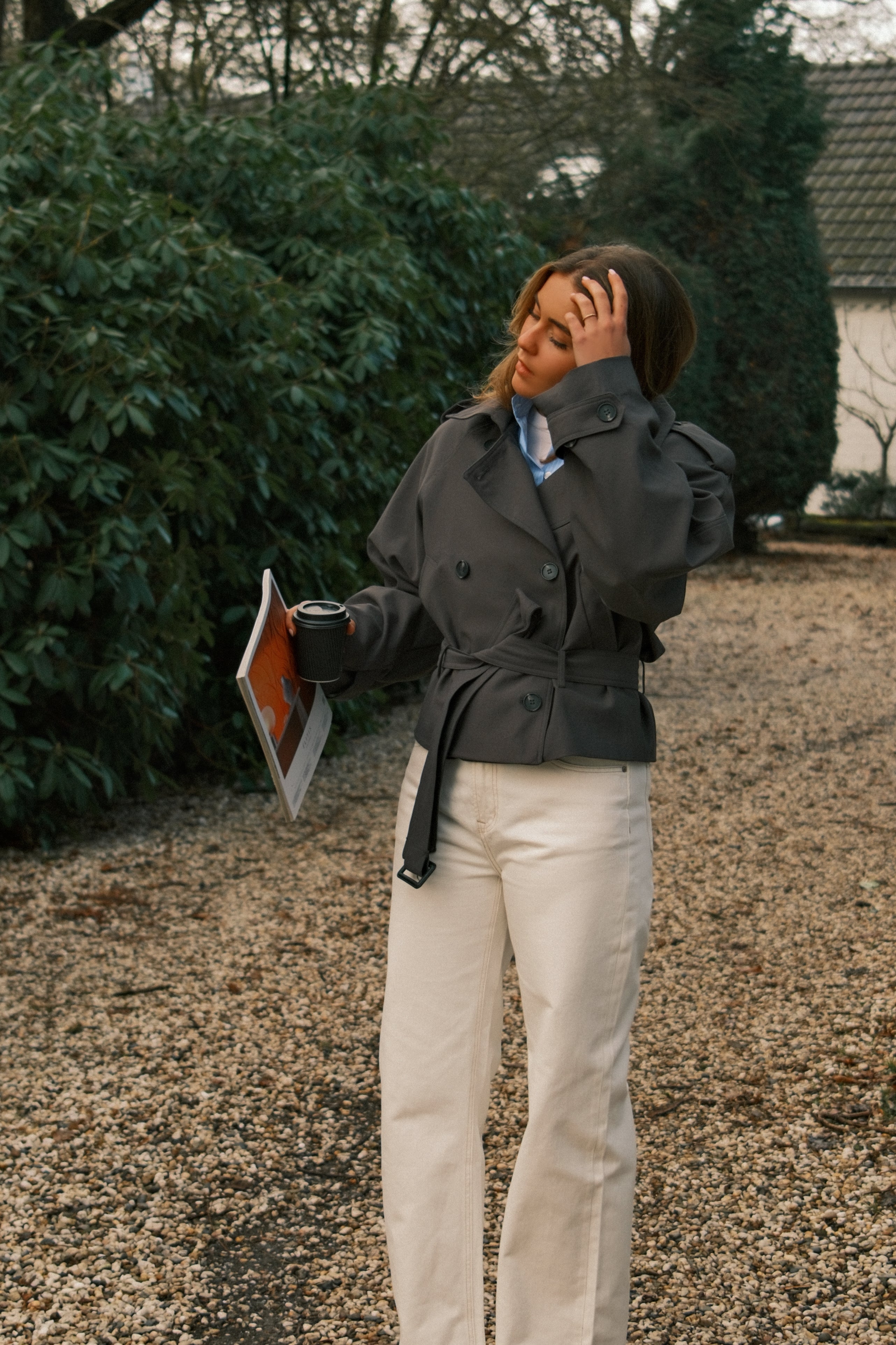 JOANNE TRENCH COAT GREY