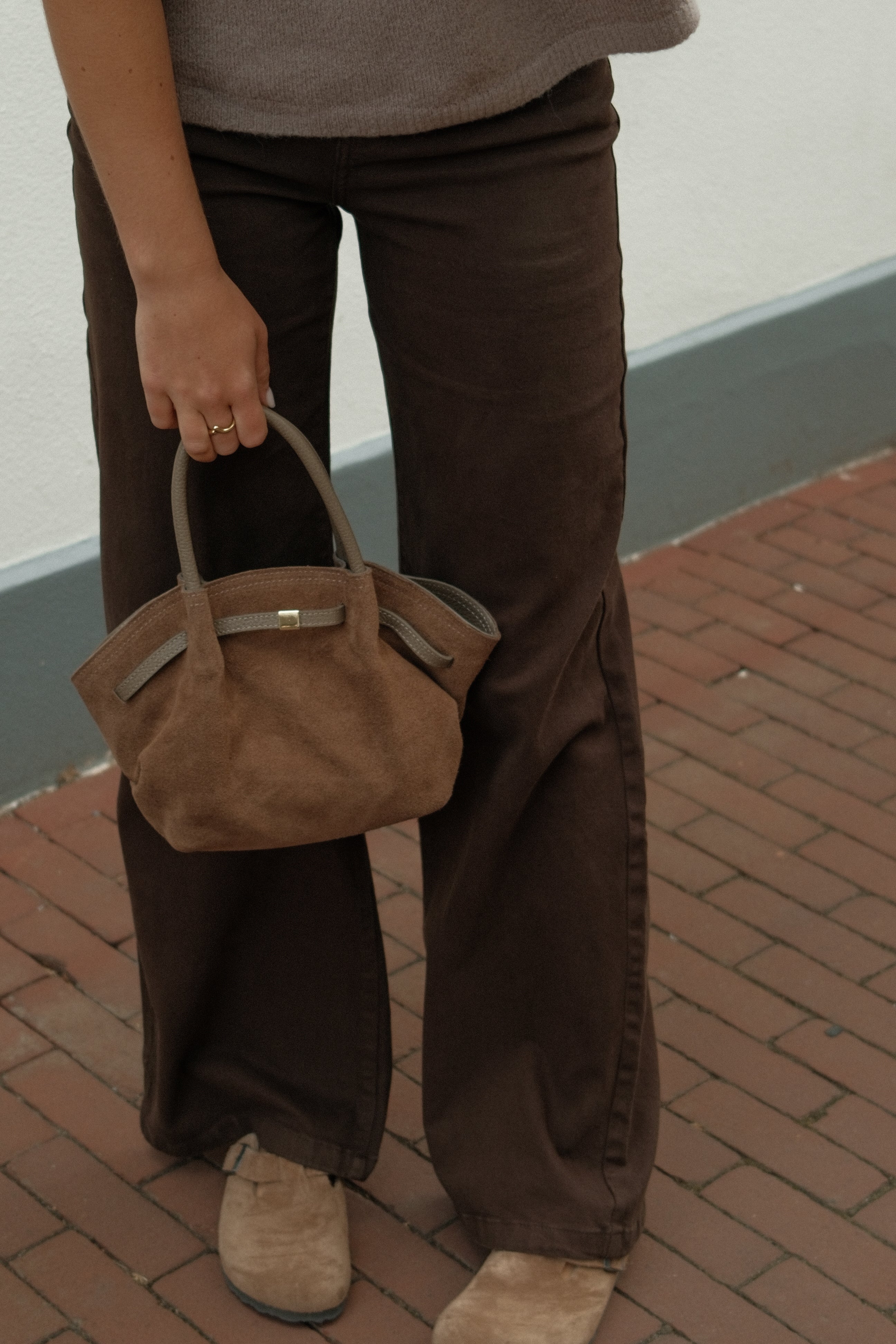 FULL LENGHT WIDE JEANS CHOCO
