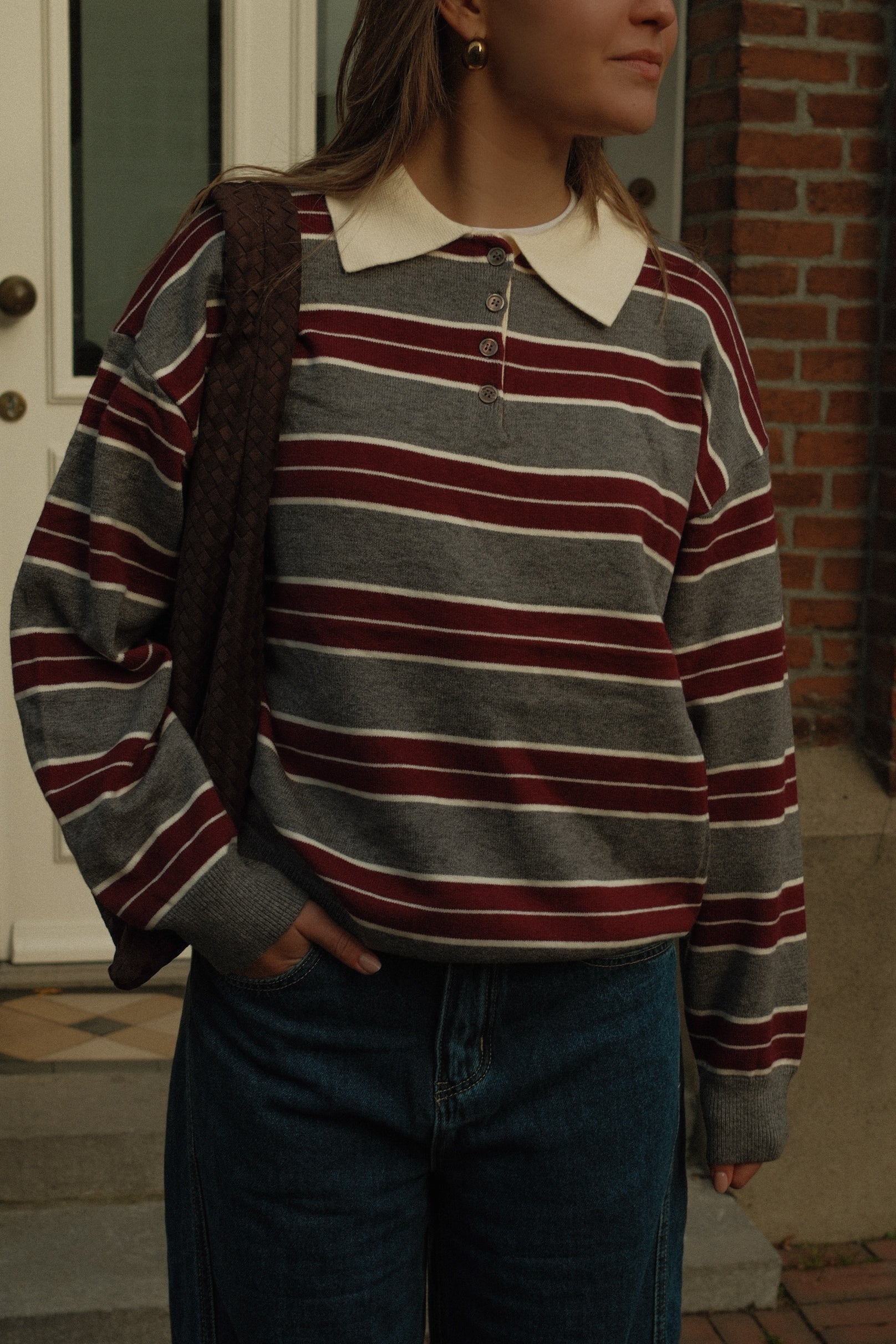 POLO CLUB SAAR STRIPED RED/GREY