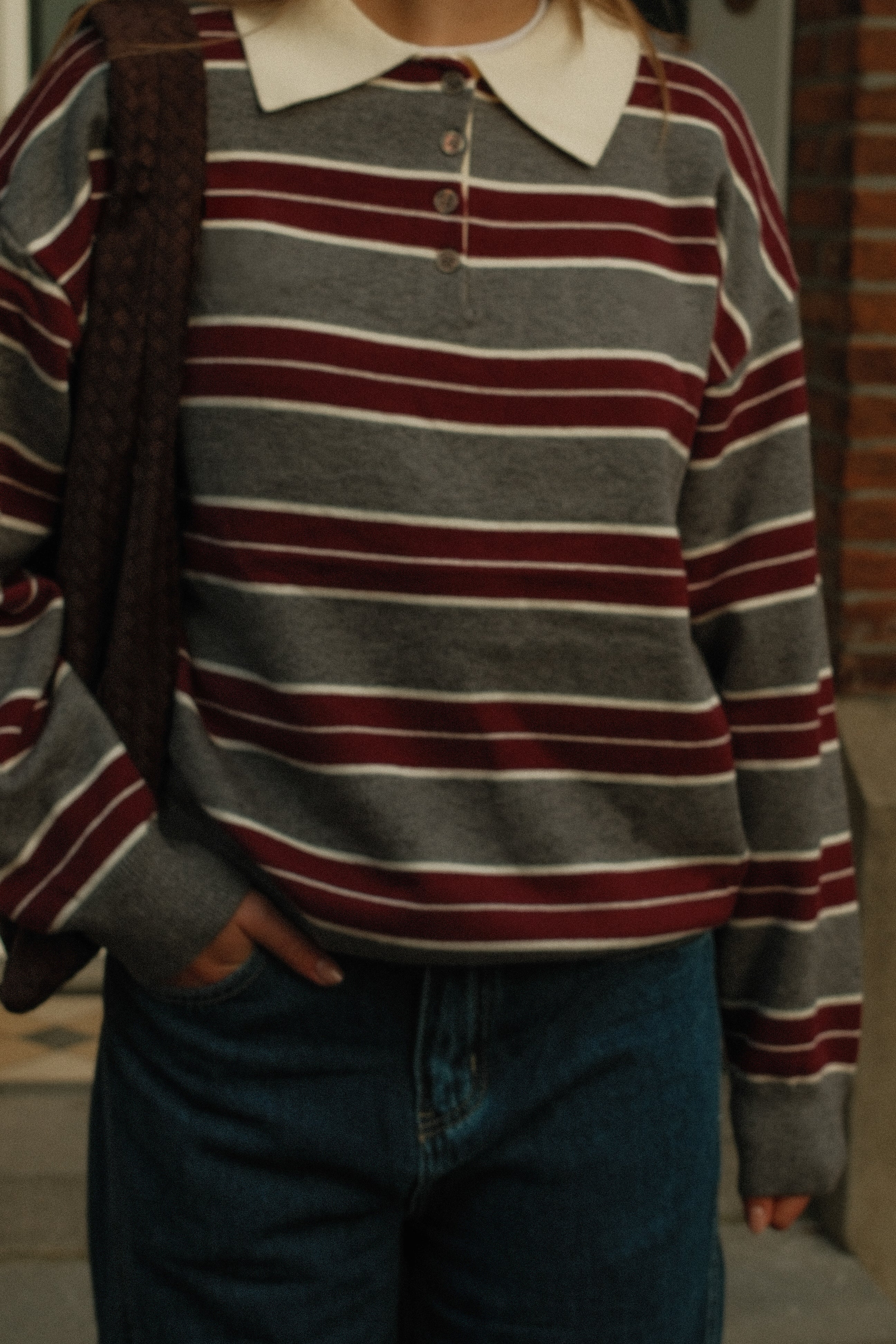 POLO CLUB SAAR STRIPED RED/GREY