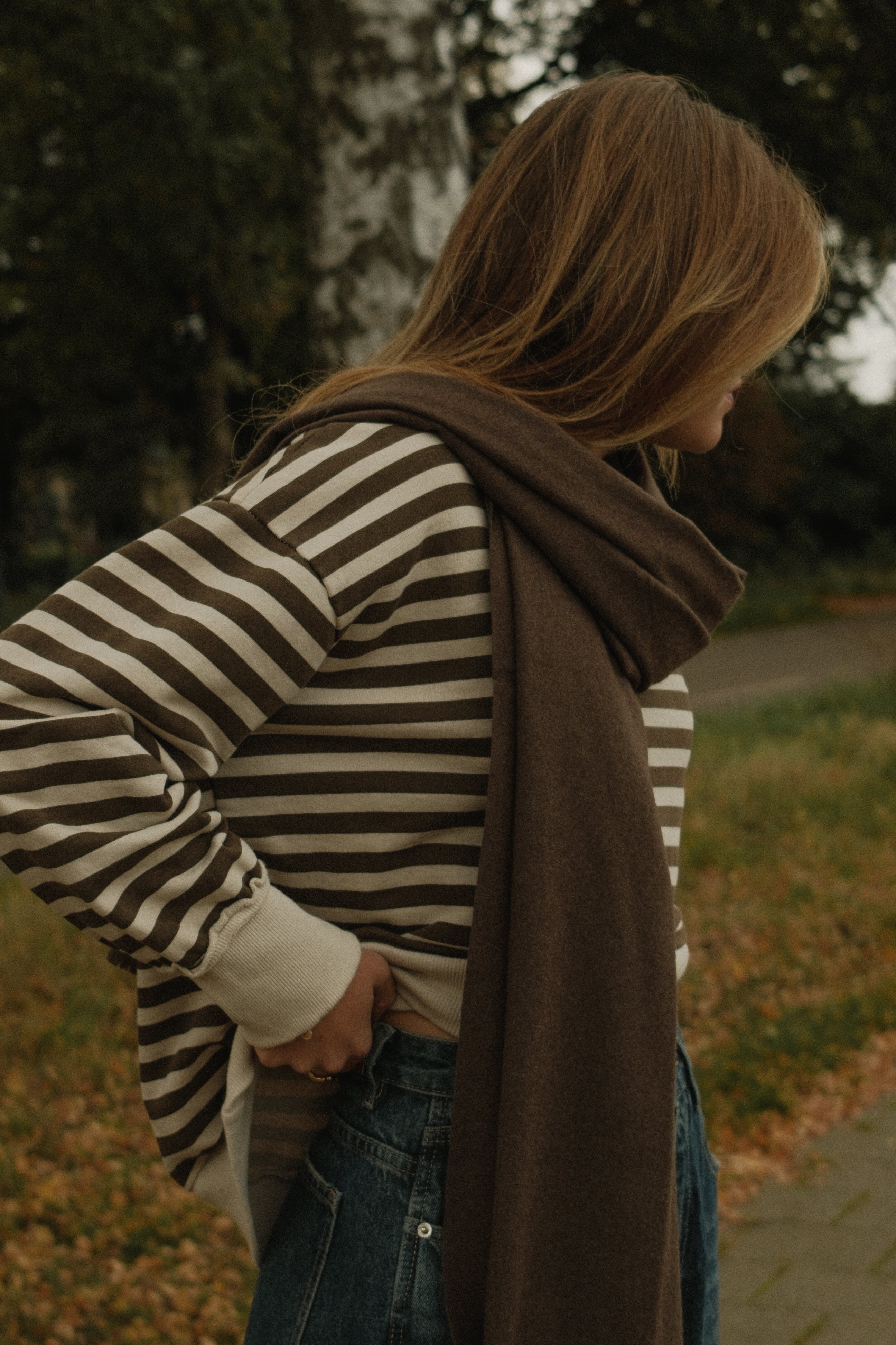 CASHMERE MIX ESSENTIAL SCARF CHOCO