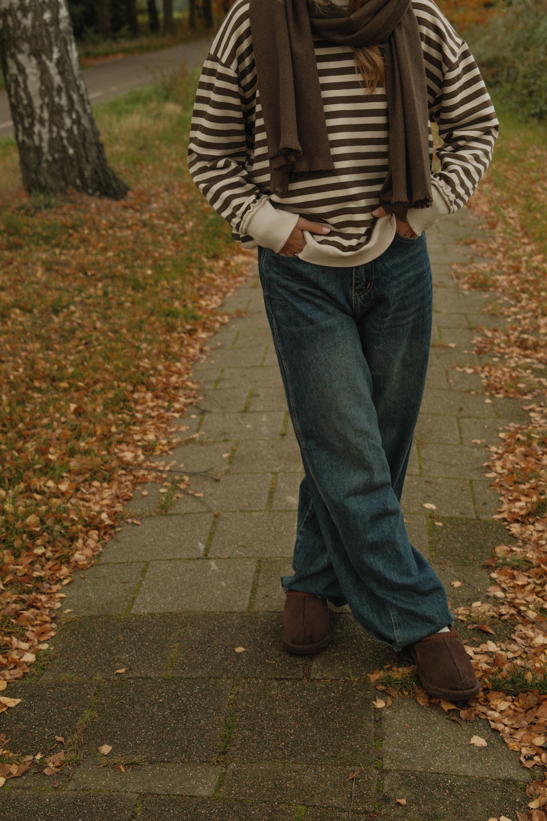 THE RETRO STRIPE SWEATER CHOCO
