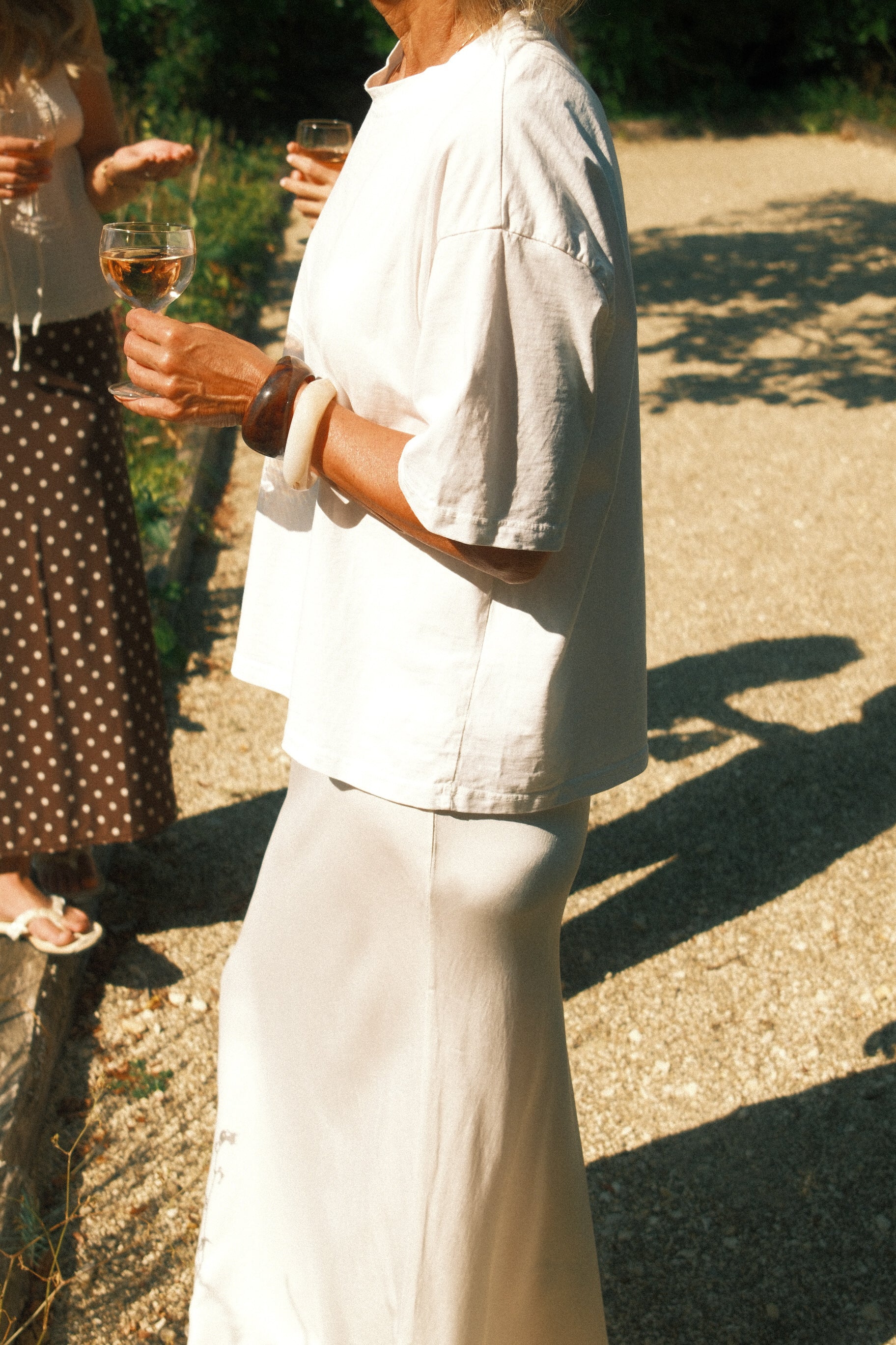 MAGGY SILK SKIRT OFF-WHITE