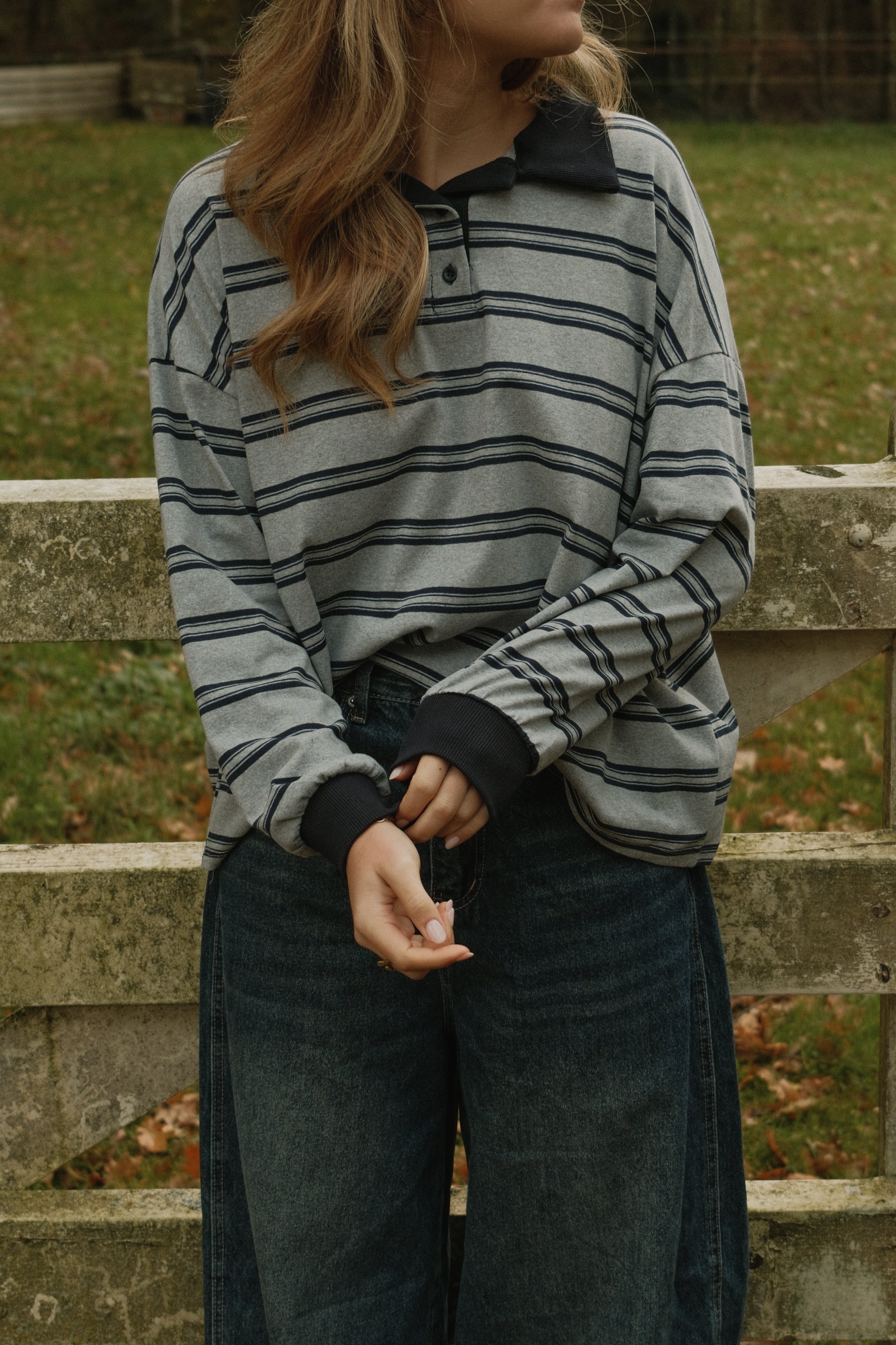 THE STUDIO POLO NAVY/GREY