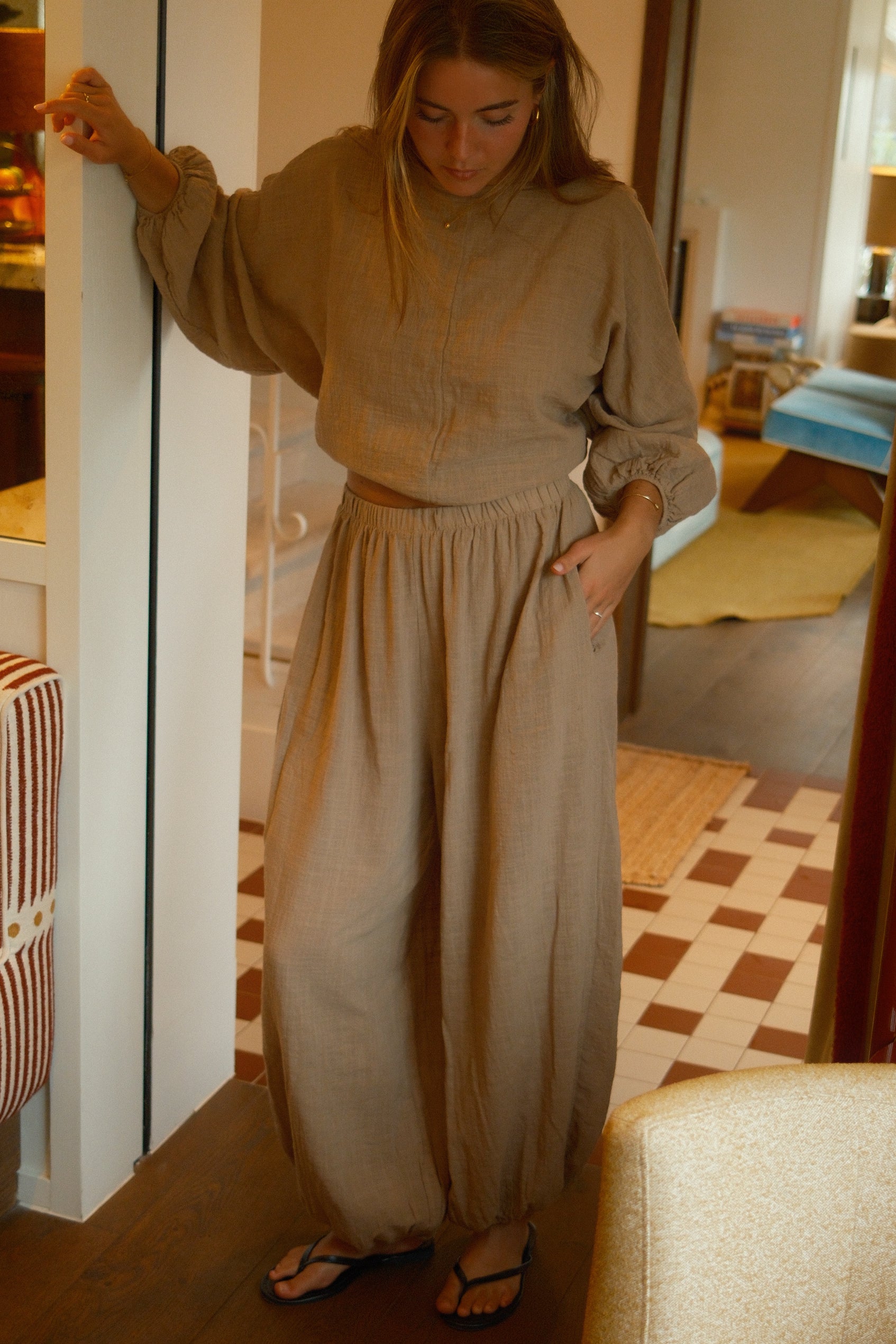 COTTON ISLAND PANTS CAMEL