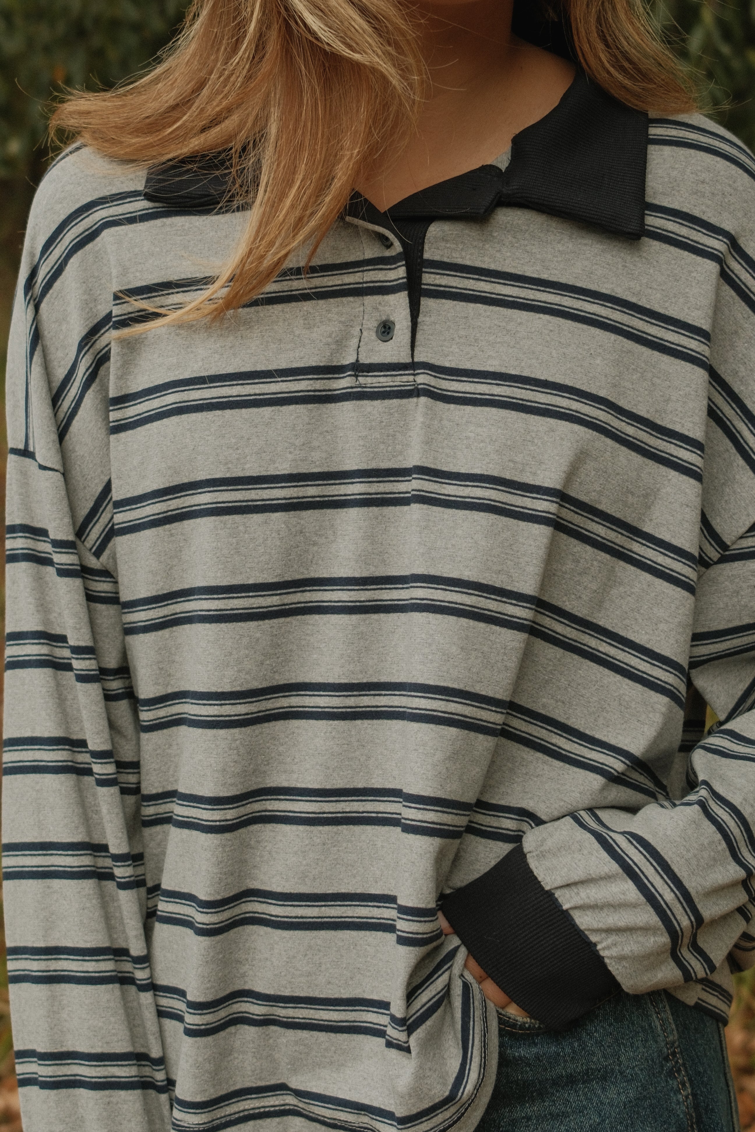 THE STUDIO POLO NAVY/GREY