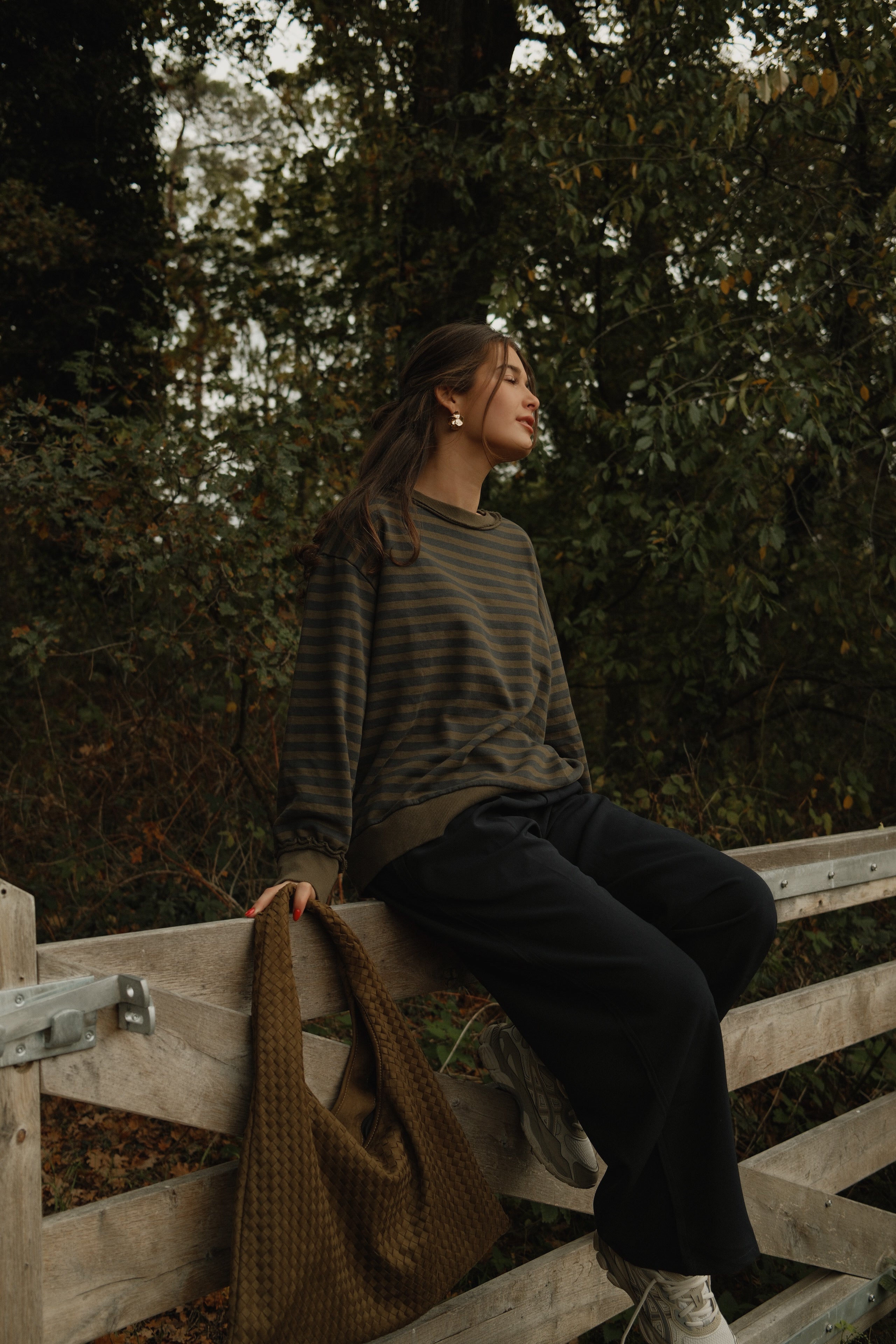 THE RETRO STRIPE SWEATER GREEN