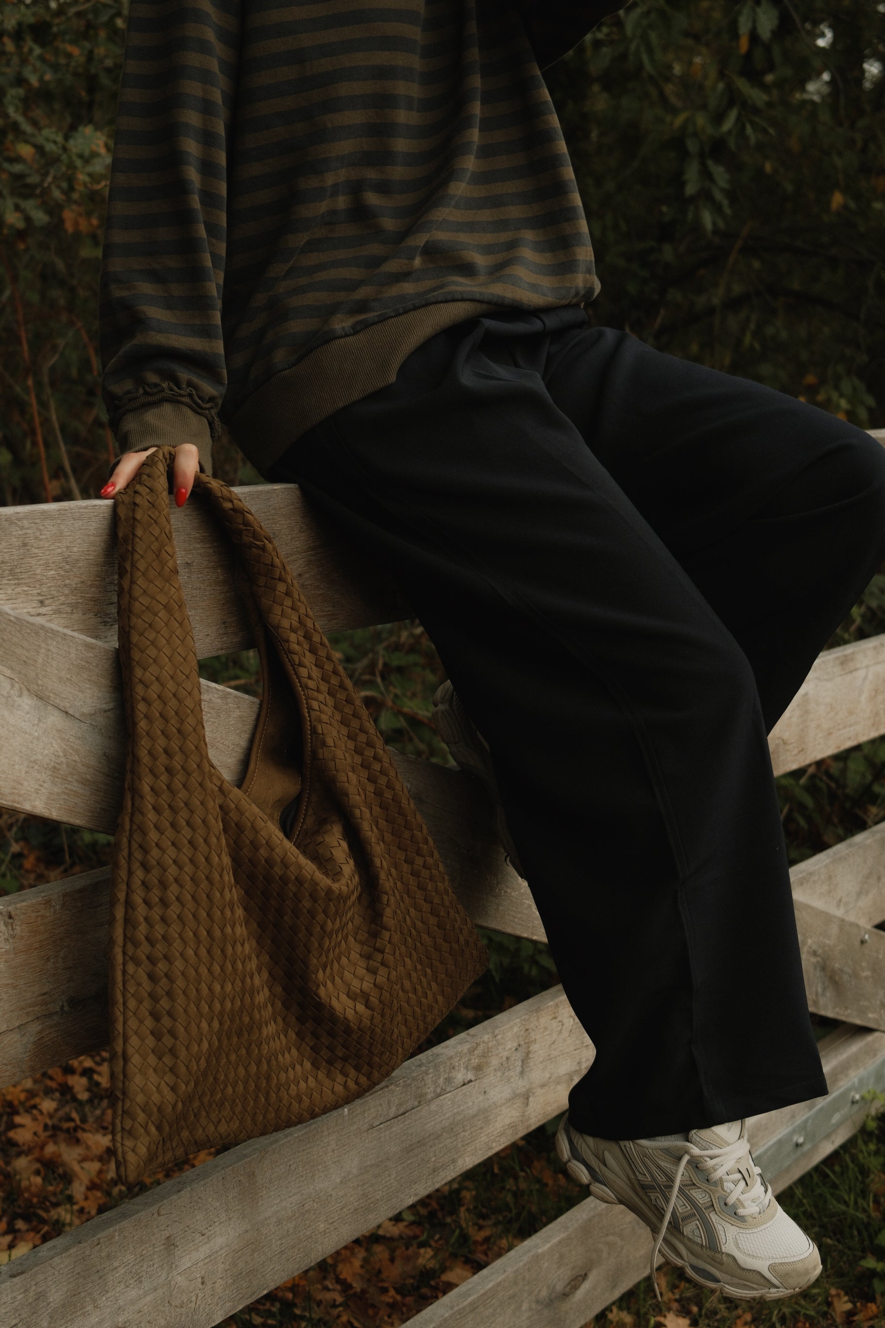 THE RETRO STRIPE SWEATER GREEN