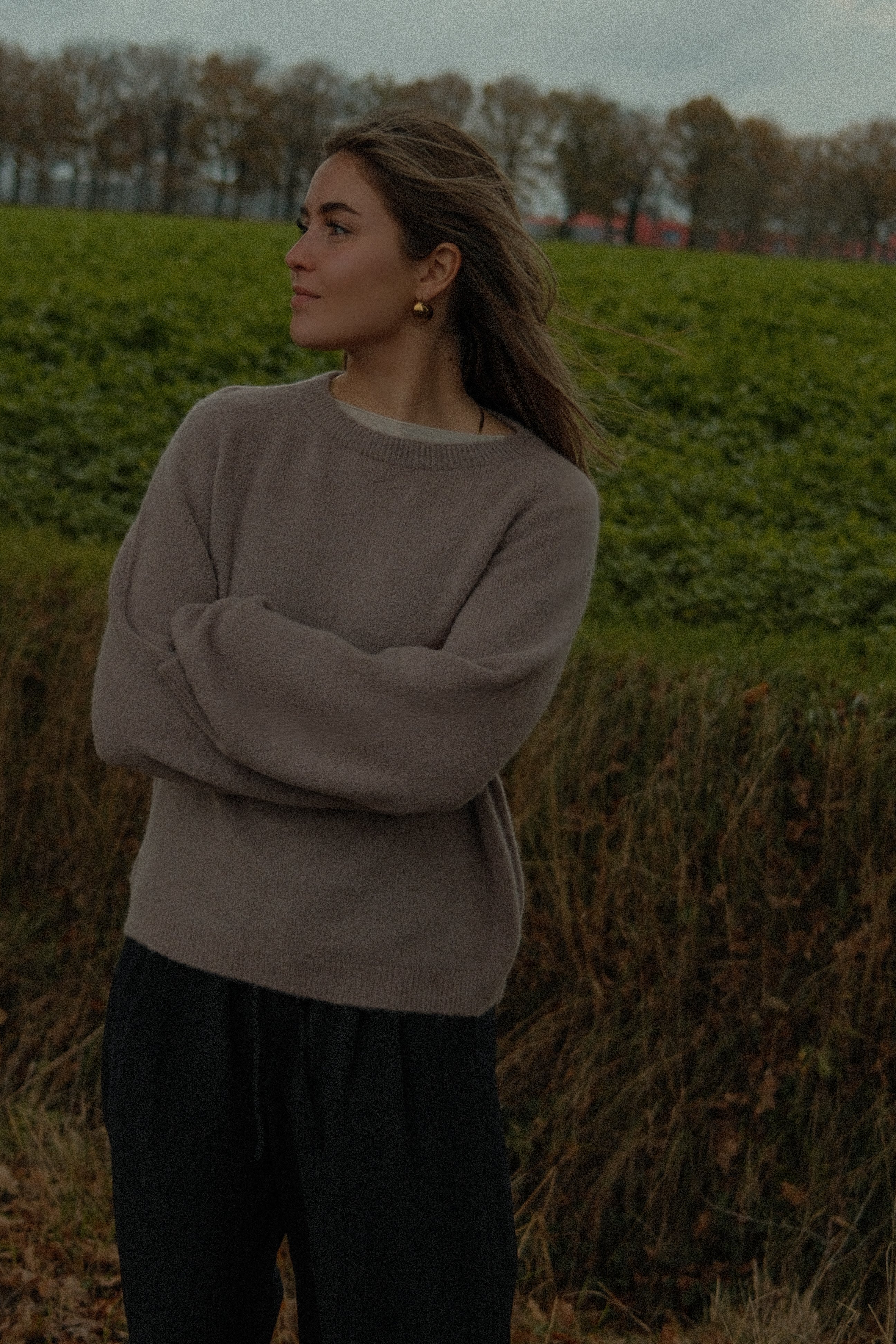 WIDE SLEEVE SARAH KNIT TAUPE