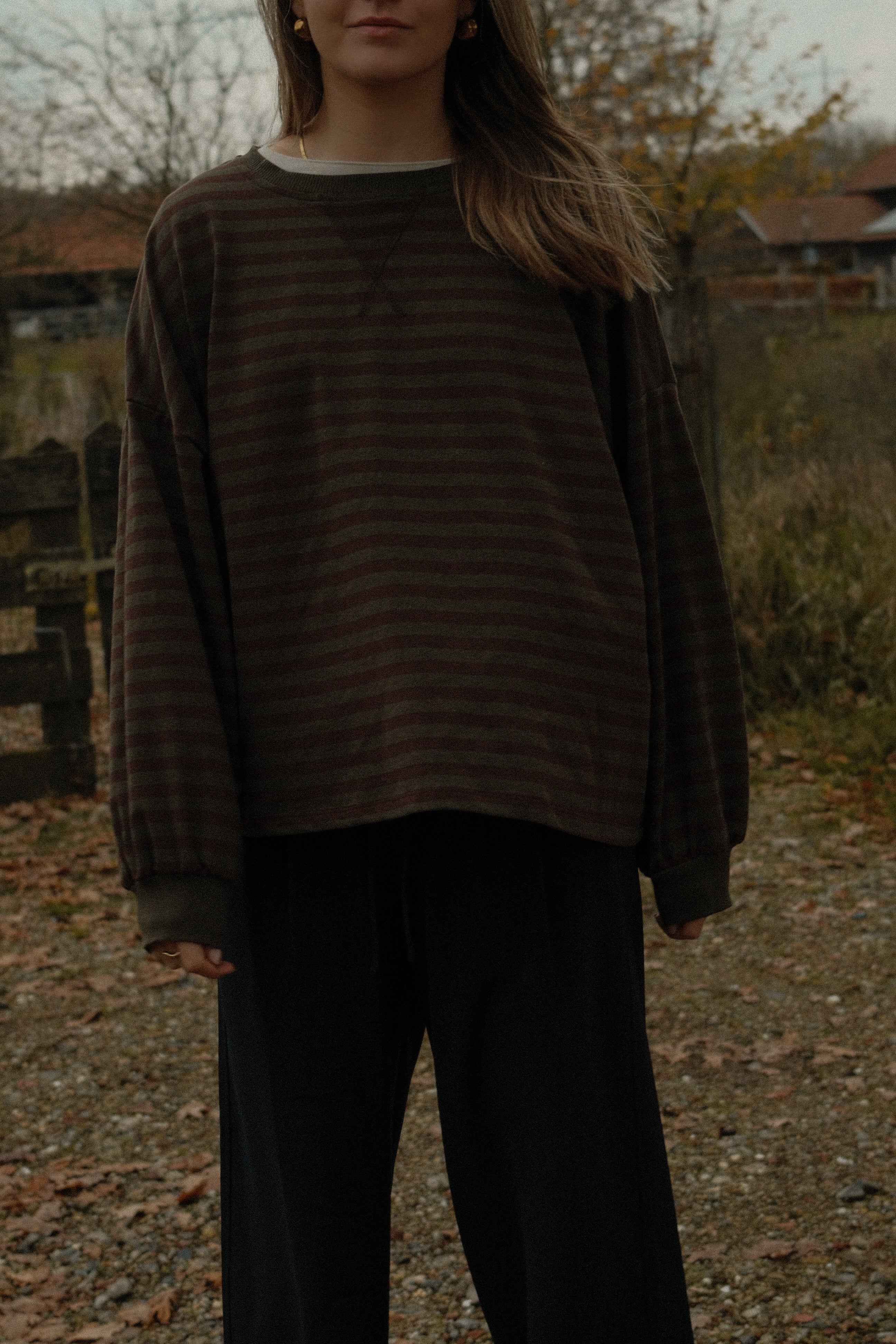 MEES SWEATER GREEN/BROWN