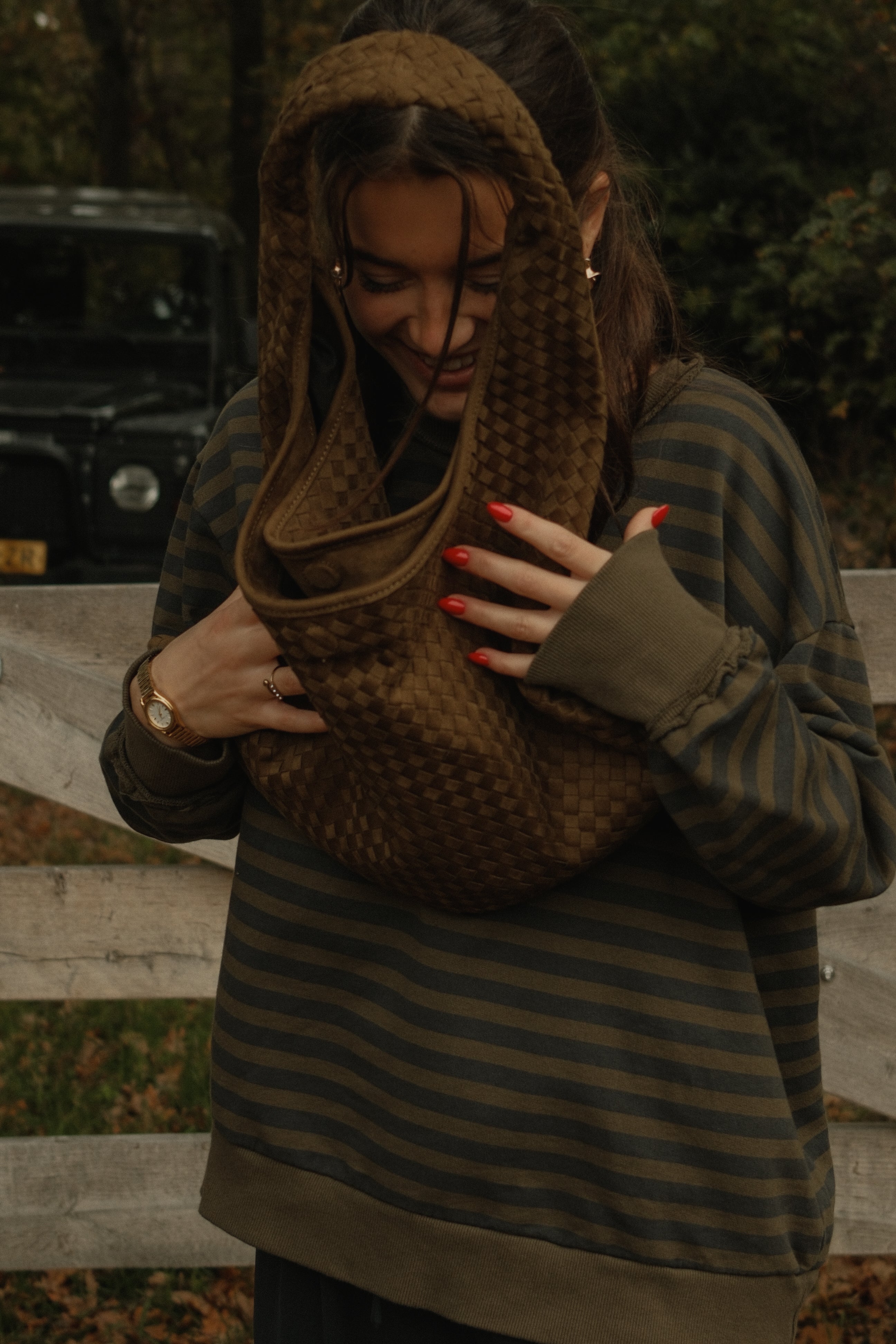 THE RETRO STRIPE SWEATER GREEN