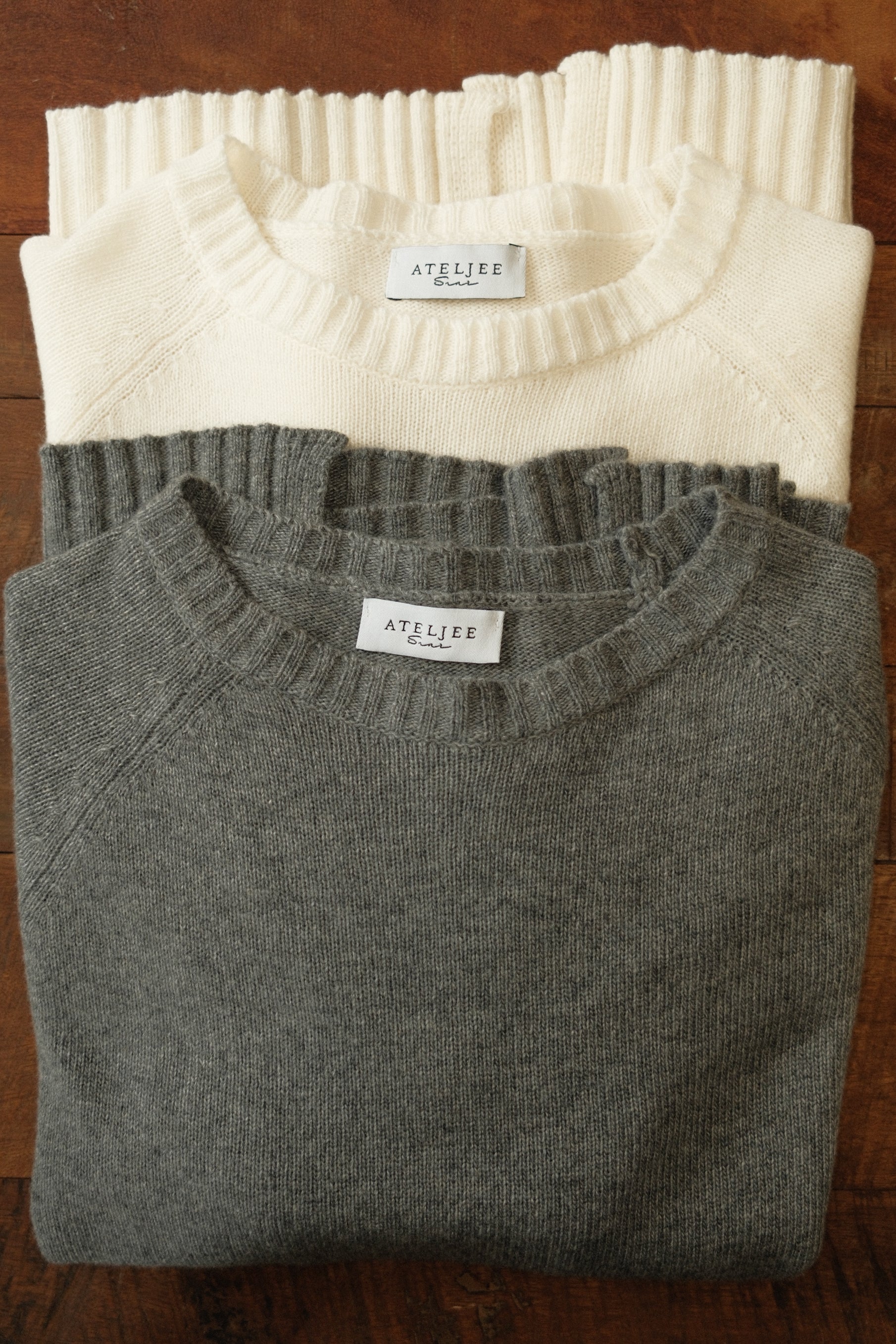 THE CASHMERE BLEND SPLIT KNIT GREY