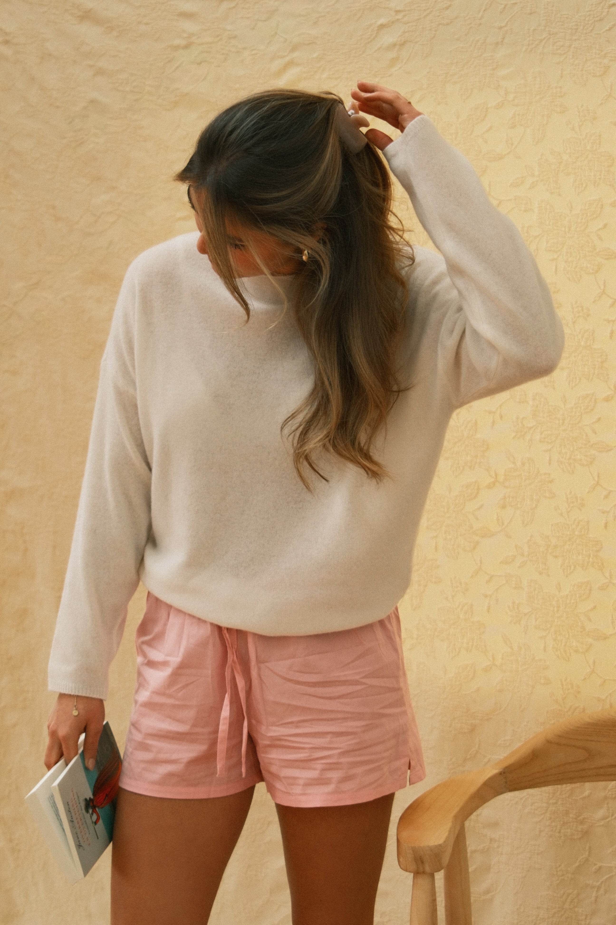 100% MERINO WOOL PULL ECRU