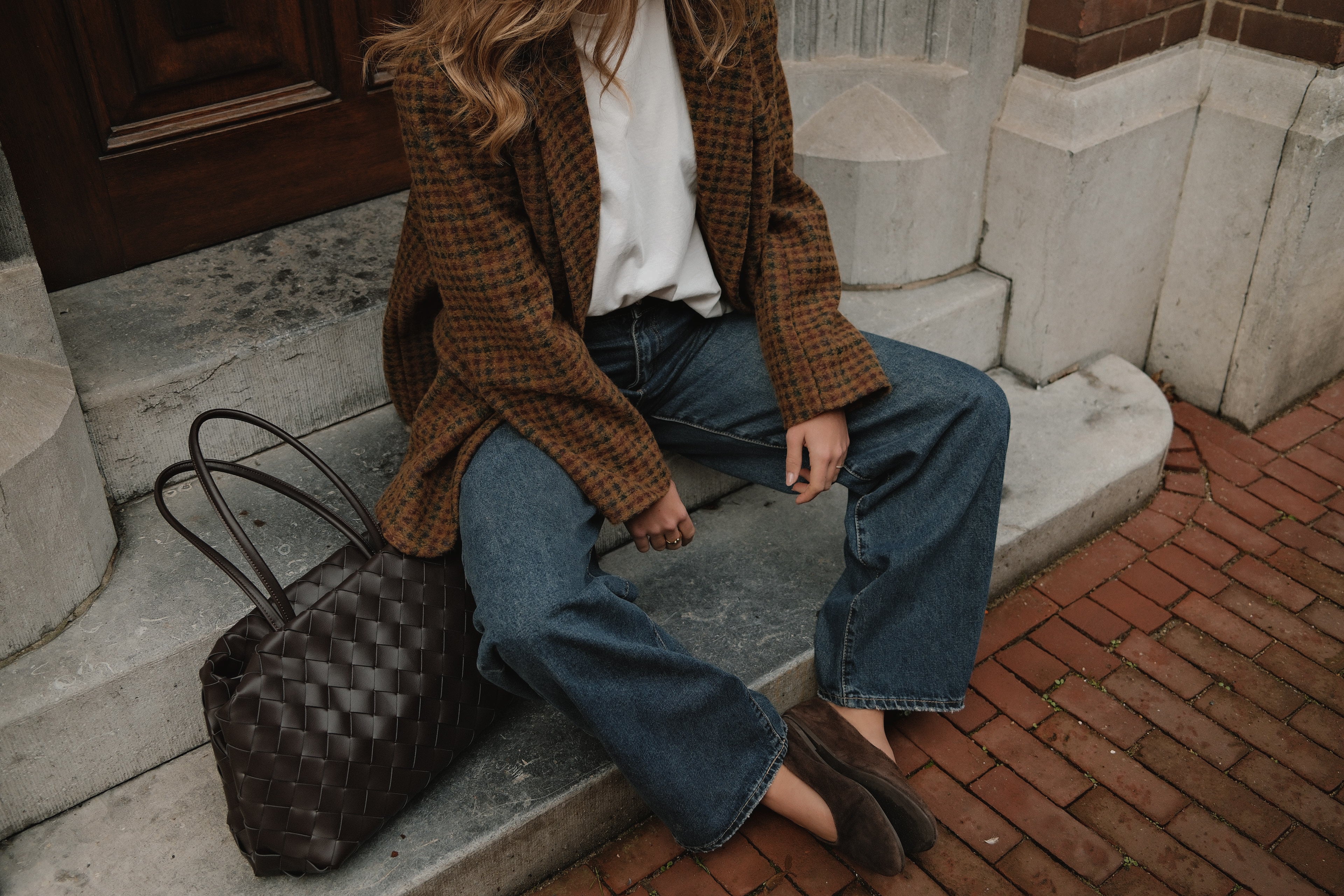 OVERSIZED CHECKED WOOLMIX BLAZER