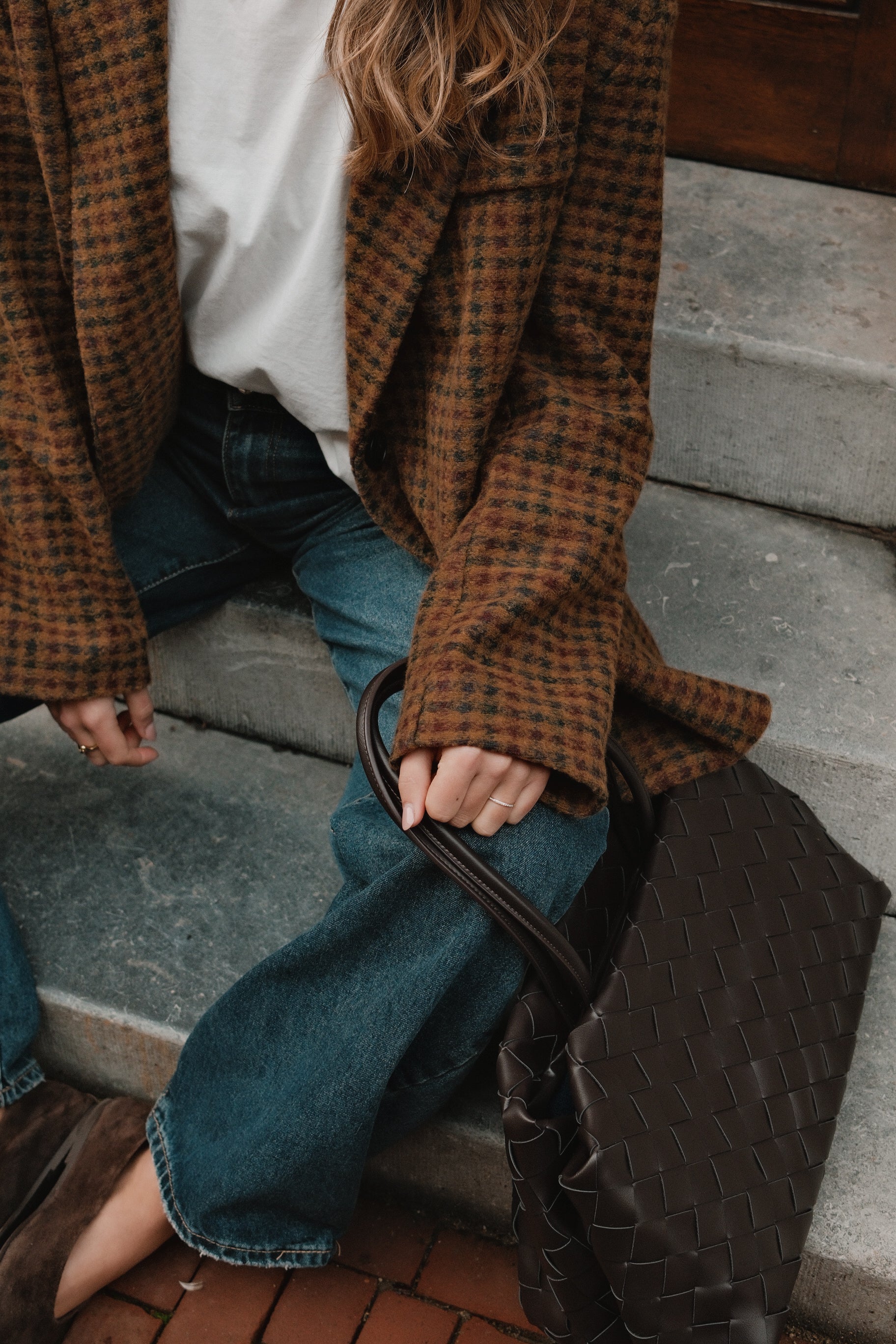 OVERSIZED CHECKED WOOLMIX BLAZER