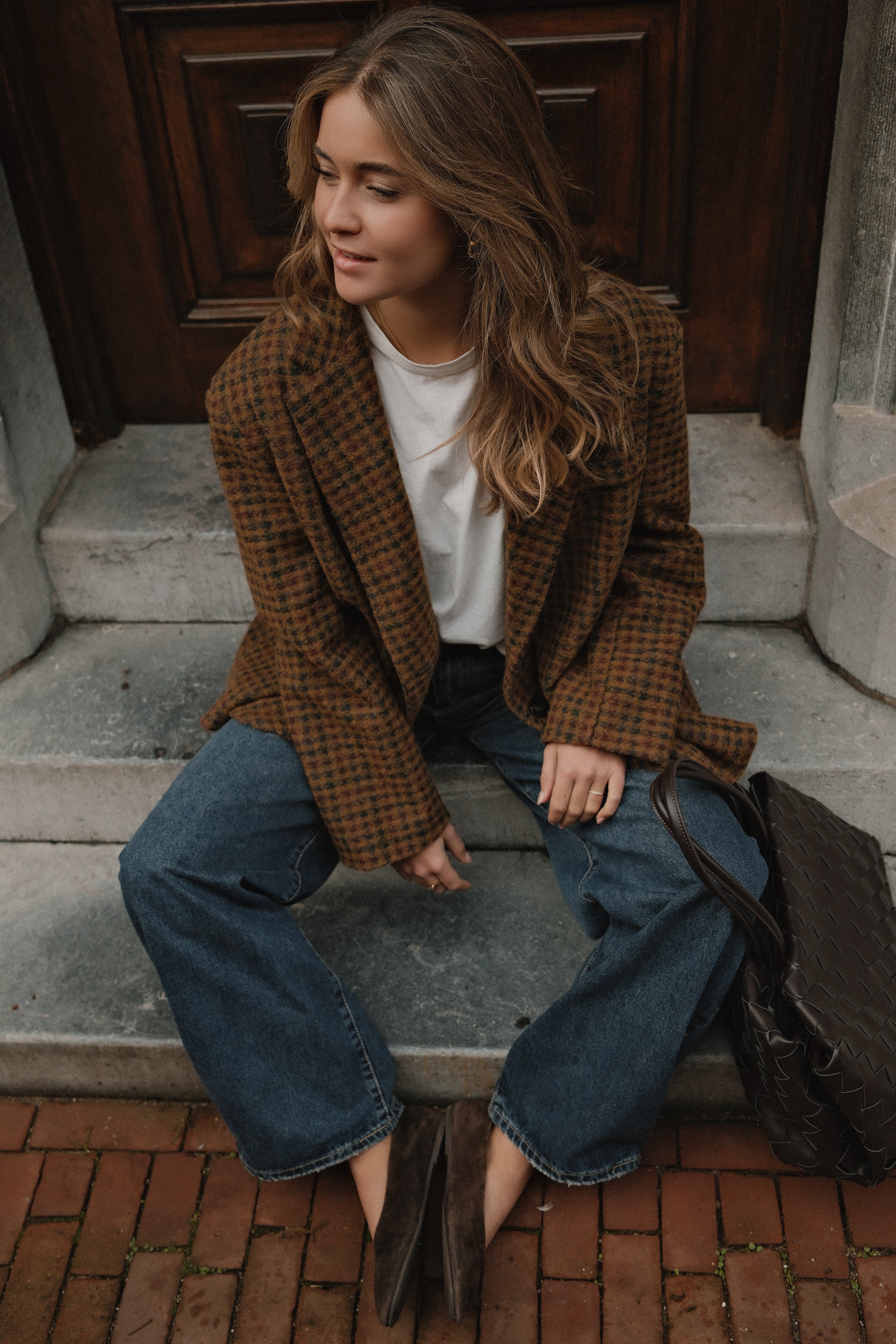 OVERSIZED CHECKED WOOLMIX BLAZER