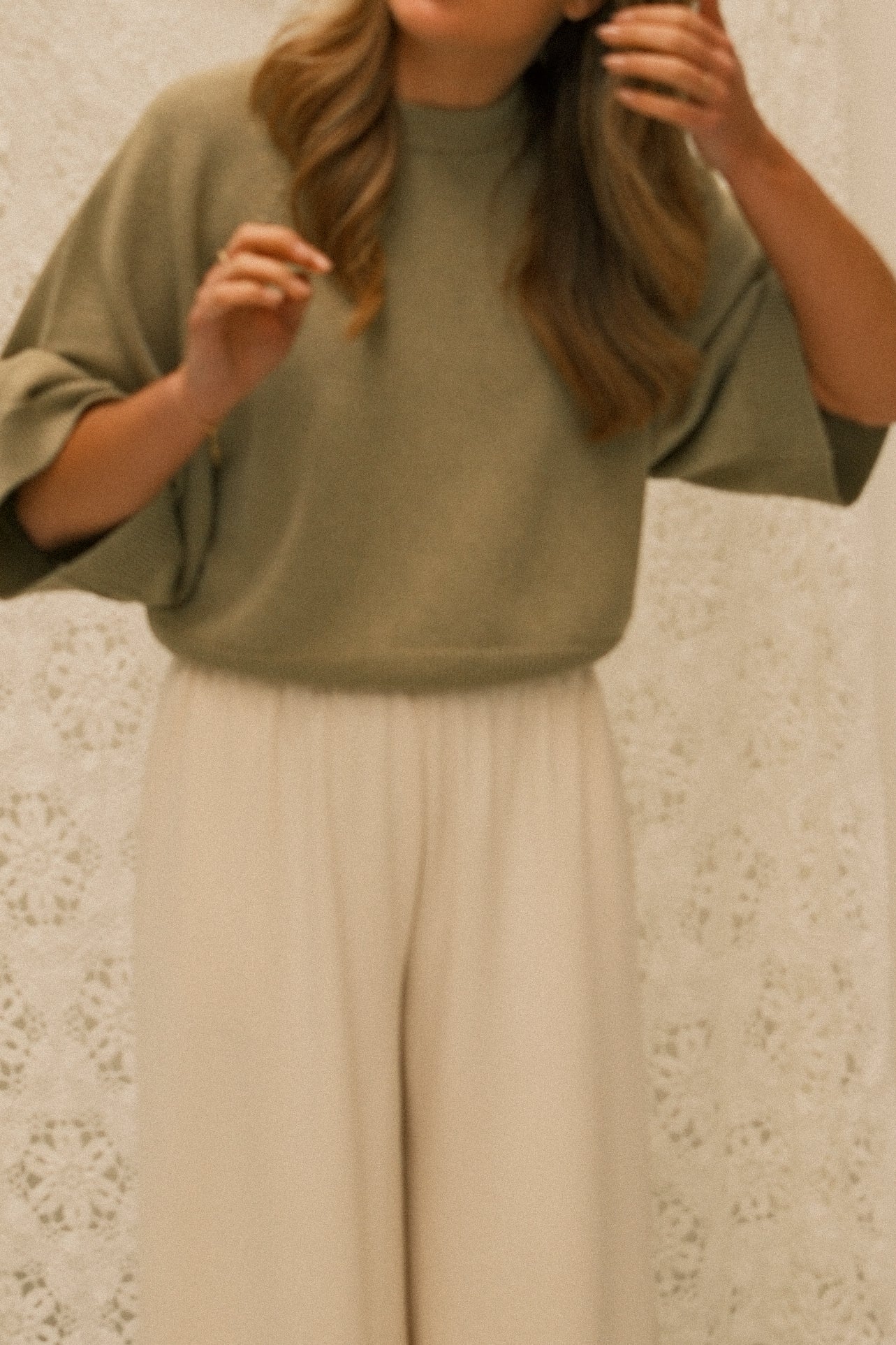 THE COTTON SAAR KNIT OLIVE GREEN