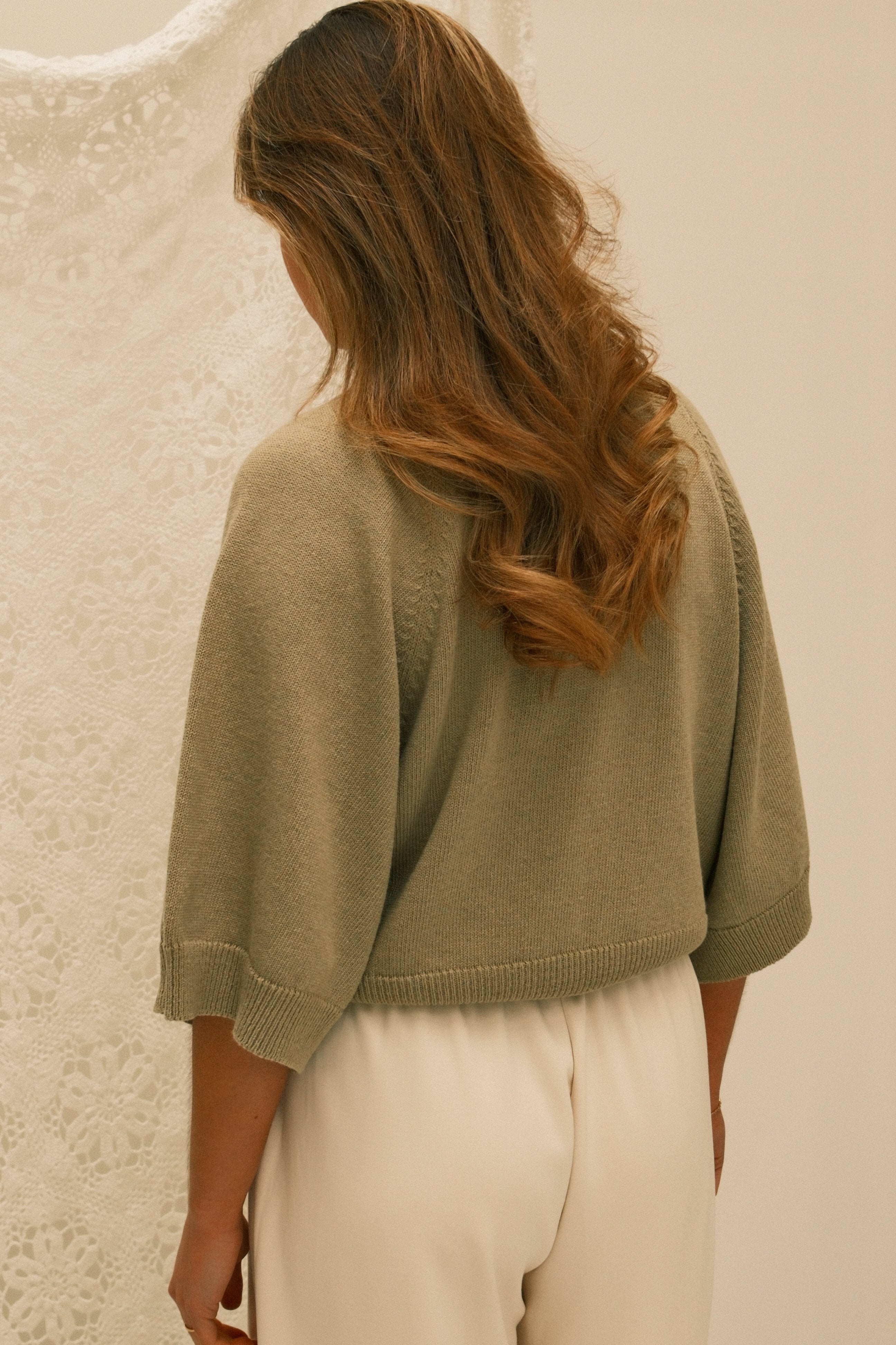THE COTTON SAAR KNIT OLIVE GREEN