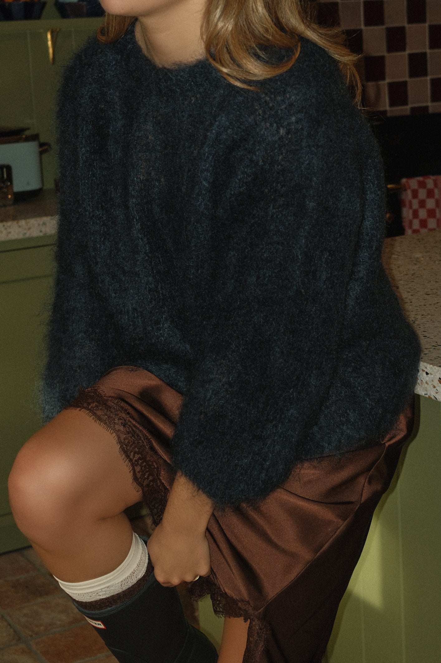 THE MOHAIR CLOUD KNIT NAVY