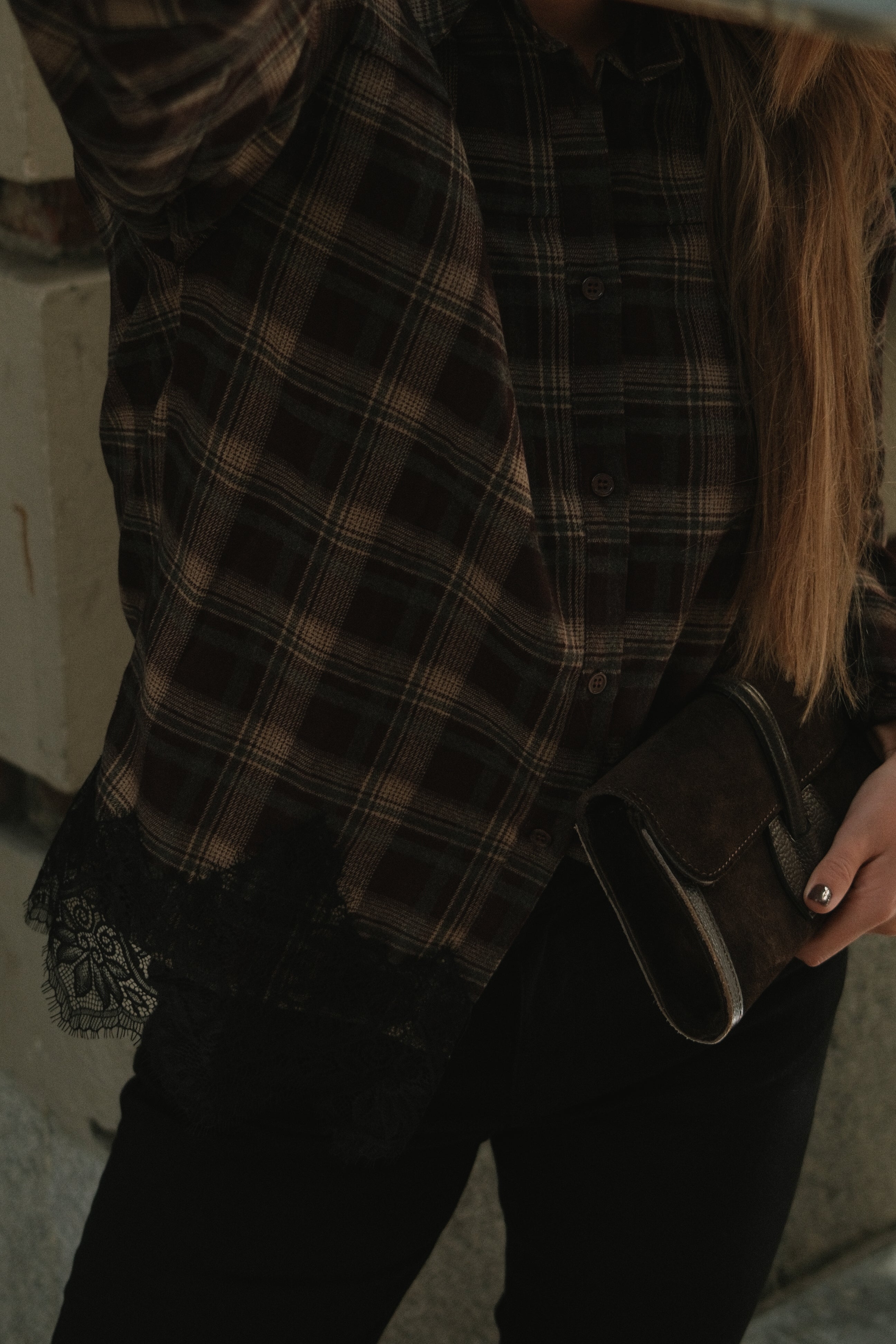 HARLEM CHECKED SHIRT BROWN