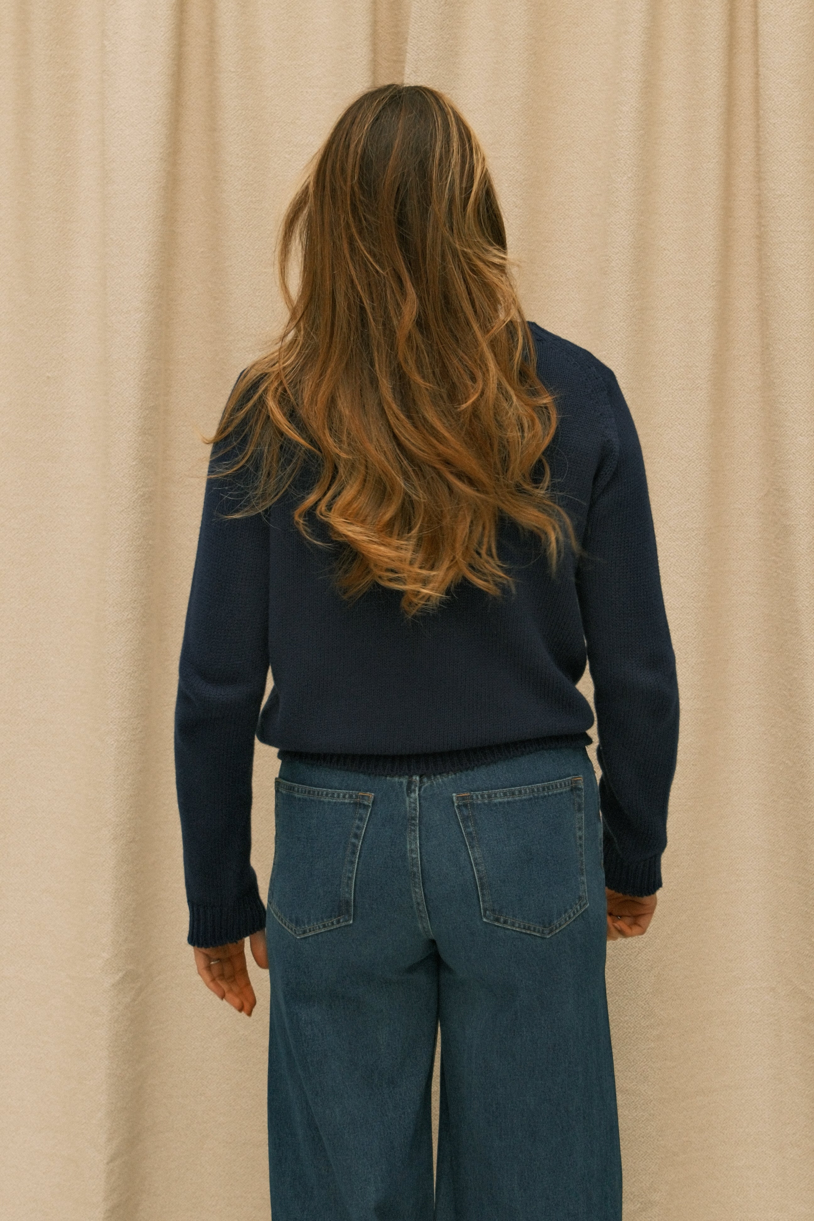 COTTON TESS CARDIGAN NAVY