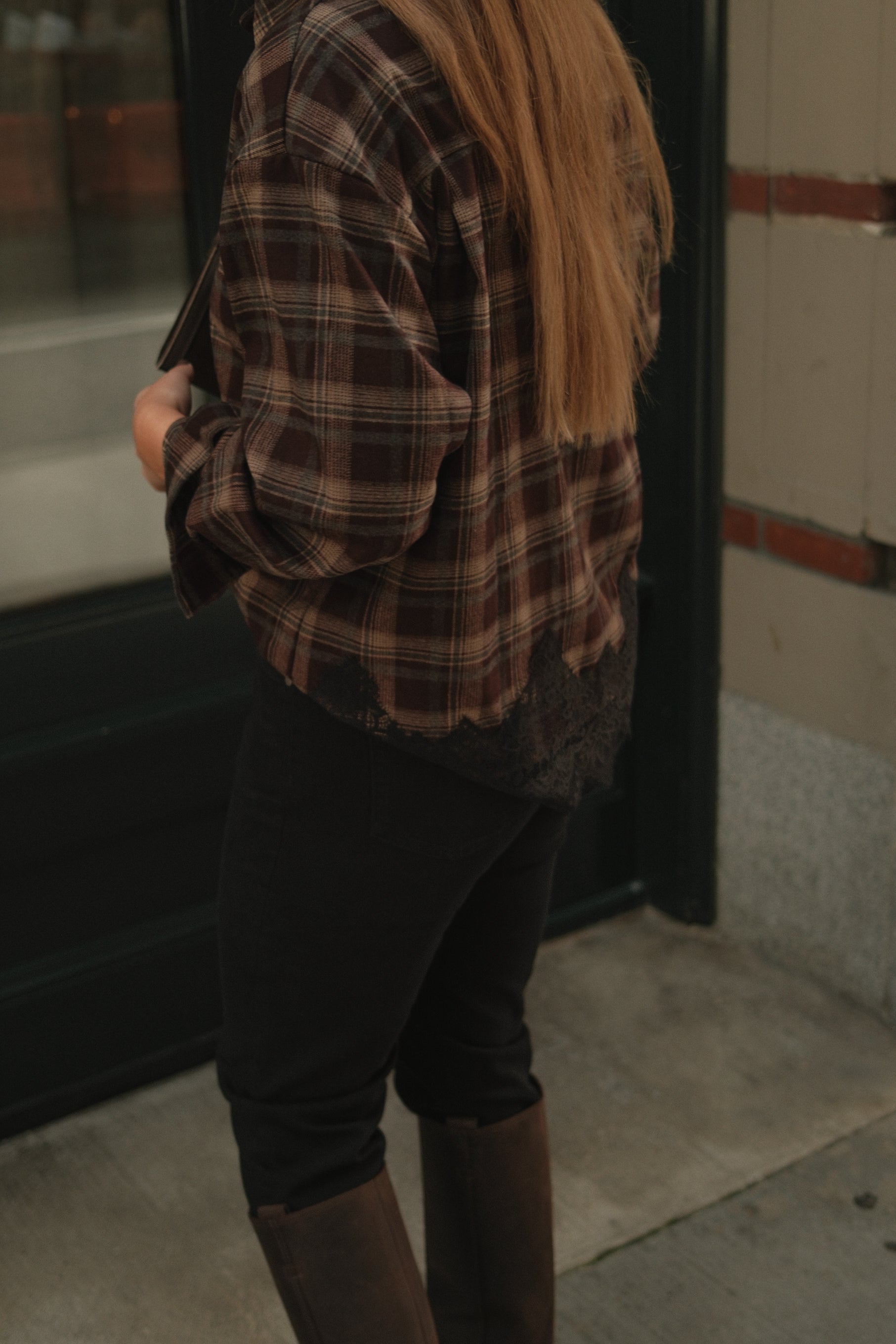 HARLEM CHECKED SHIRT BROWN