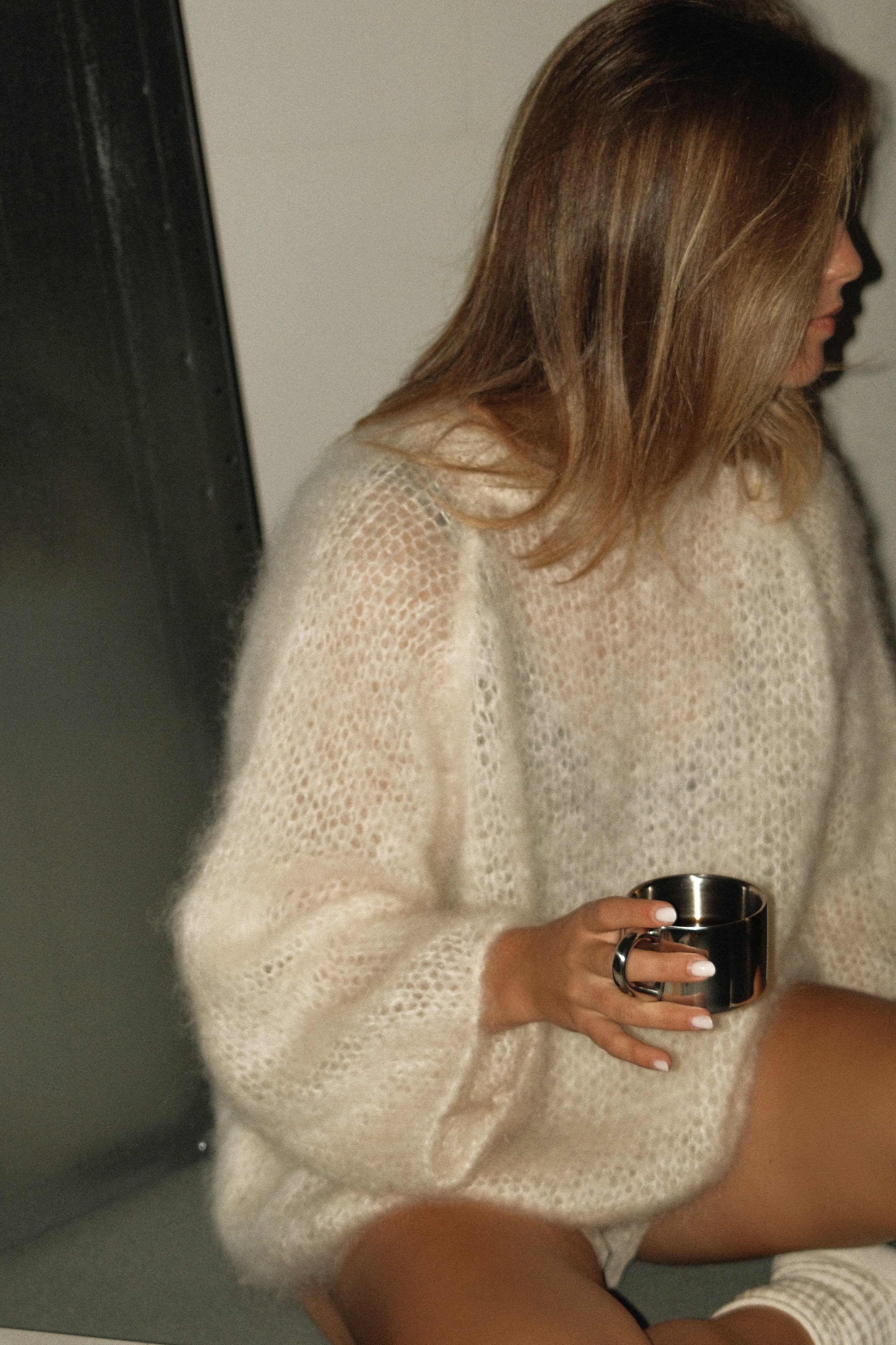 THE MOHAIR CLOUD KNIT OFF-WHITE