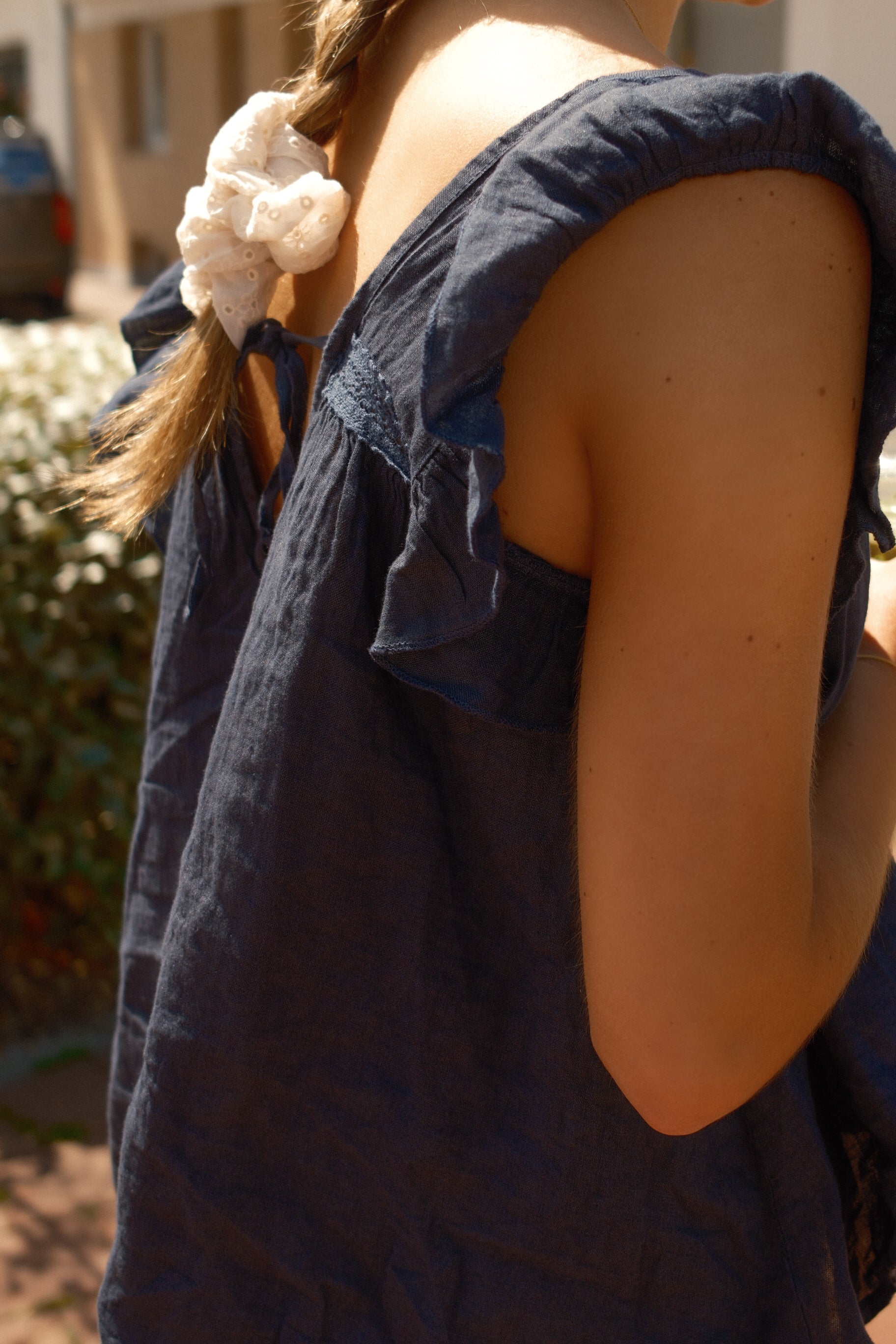 LINNEN JENNY TOP NAVY
