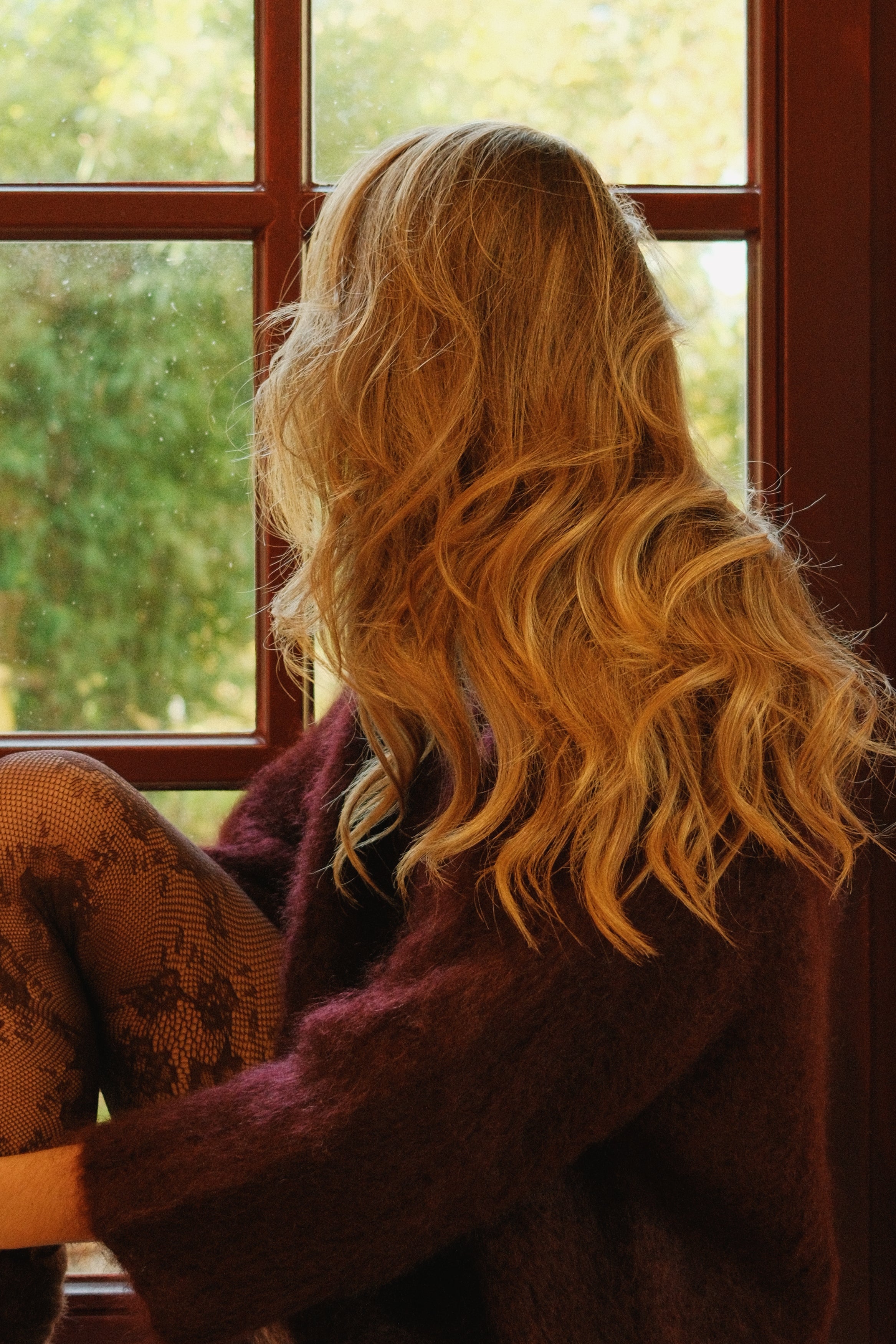 THE MOHAIR CLOUD KNIT BORDEAUX