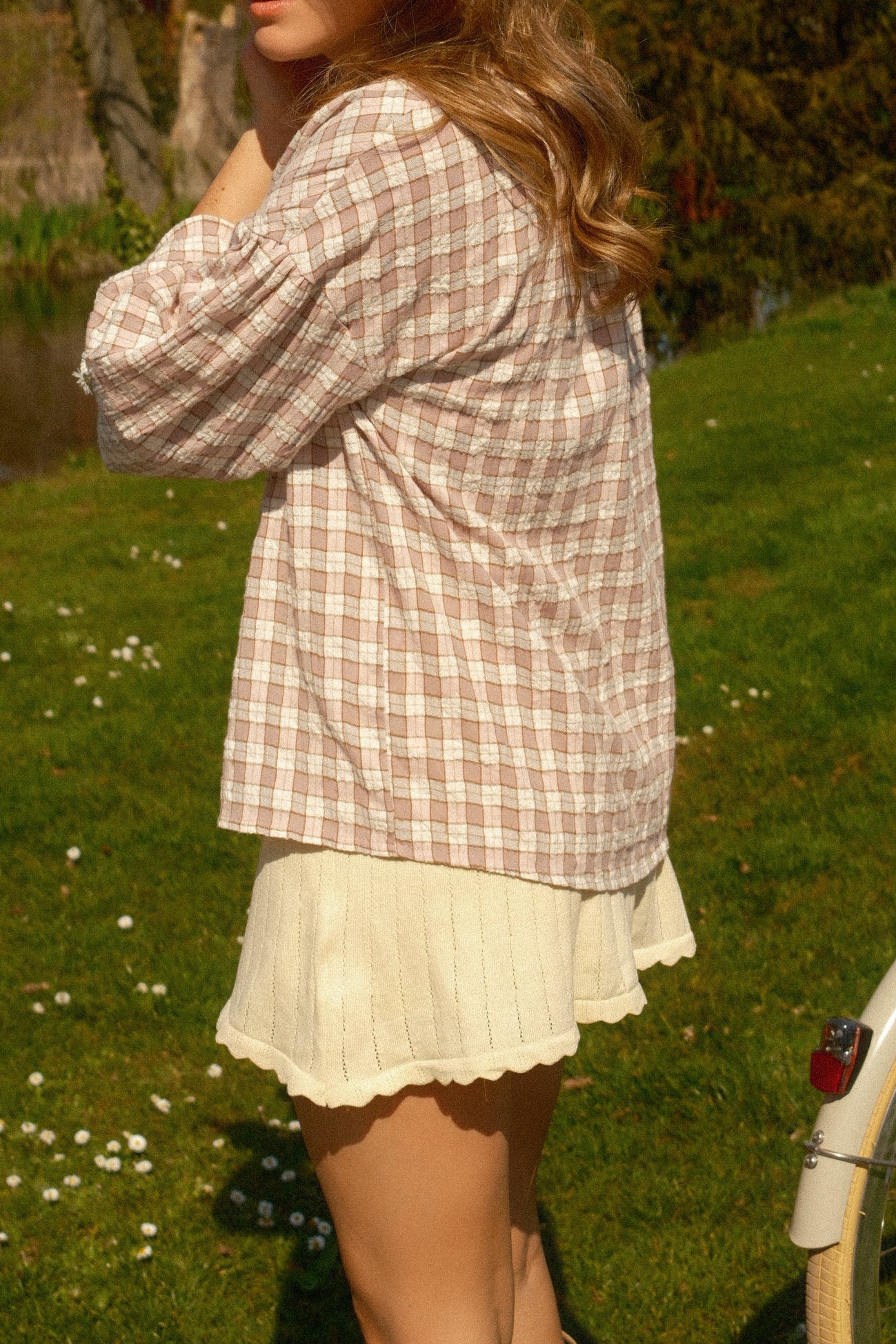 LAUREN CHECKED SHIRT OLD PINK