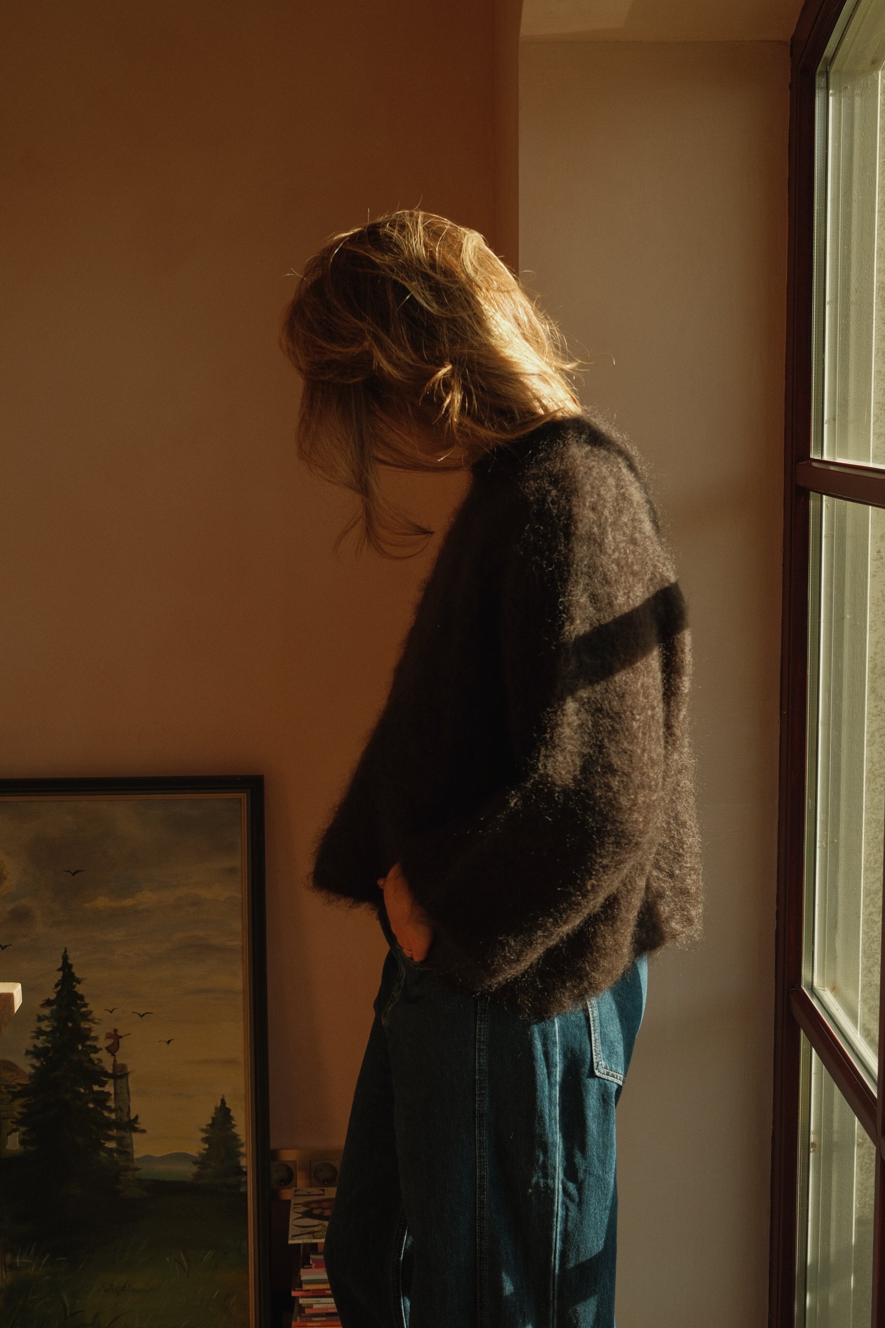 THE MOHAIR CLOUD KNIT CHOCOLATE