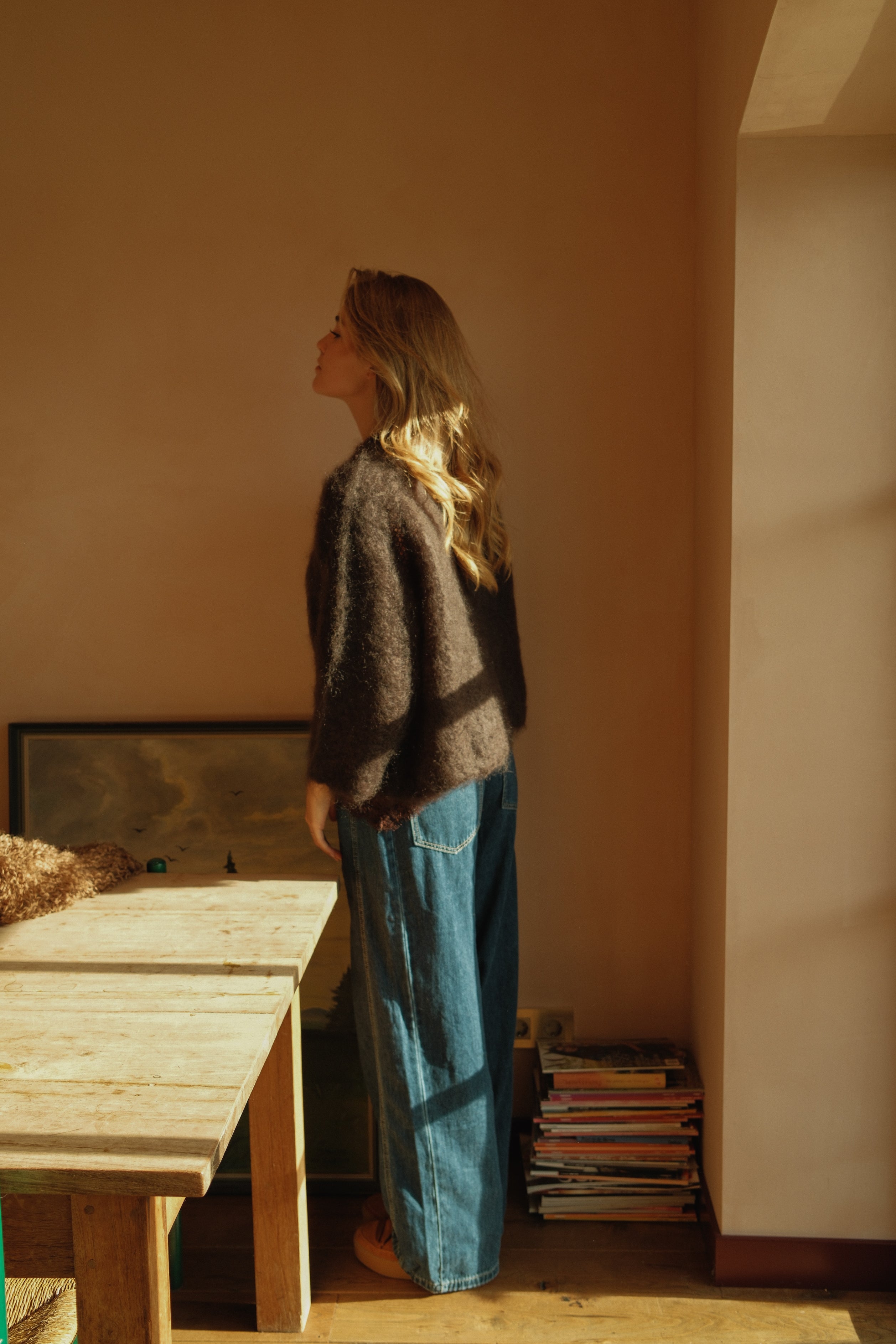 THE MOHAIR CLOUD KNIT CHOCOLATE