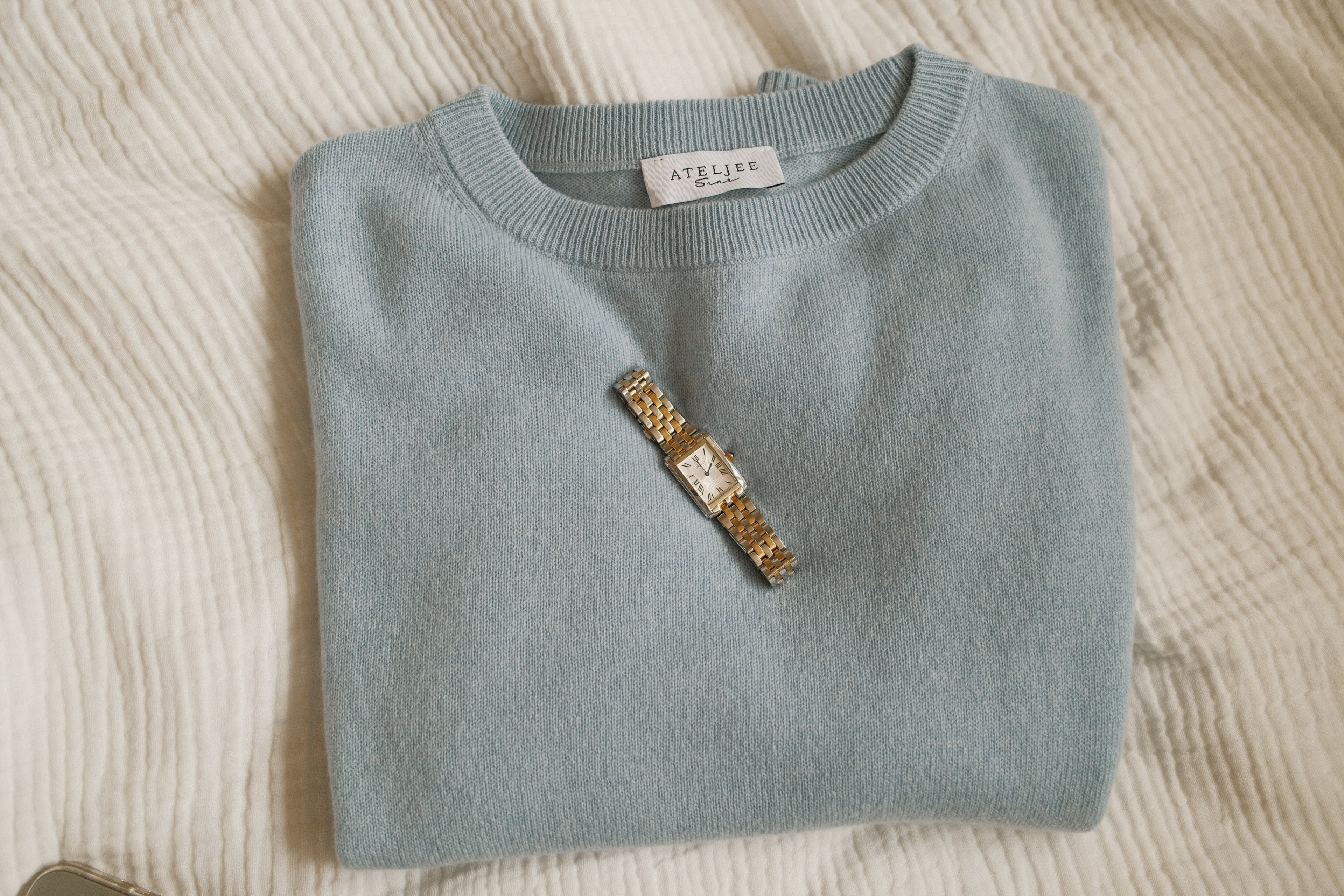 CASHMERE U.E.S. KNIT BABY BLUE