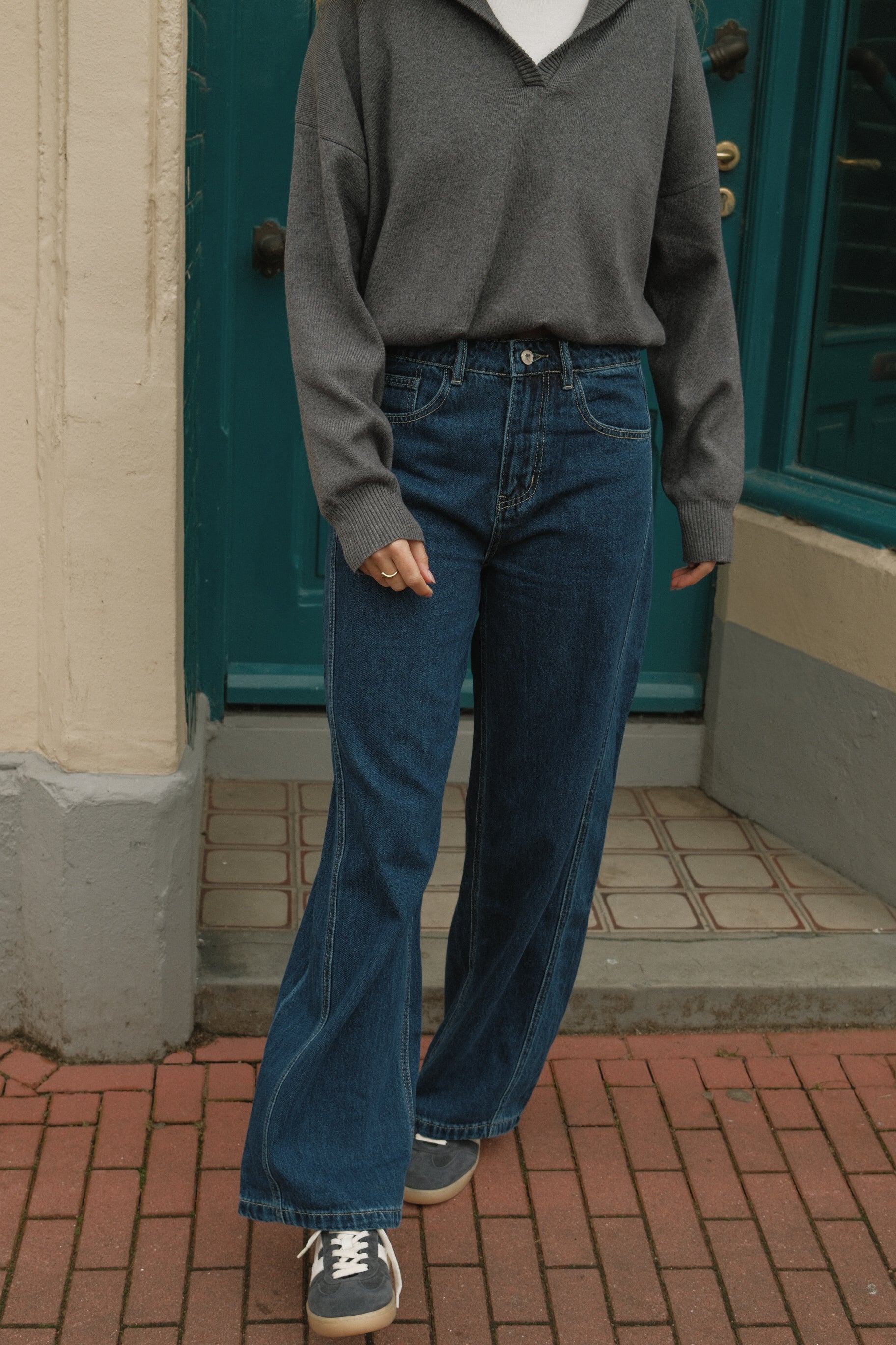 DENIM SAM STRAIGHT/WIDE LEG JEANS
